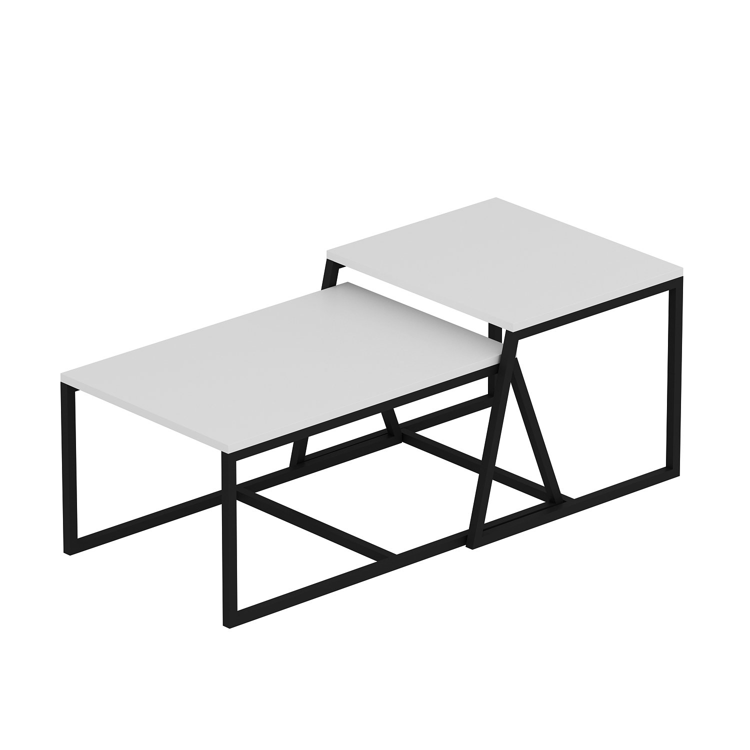Masuta de cafea, Hanah Home, pal melaminat, alb, 75x38x50 cm — imaginea 4