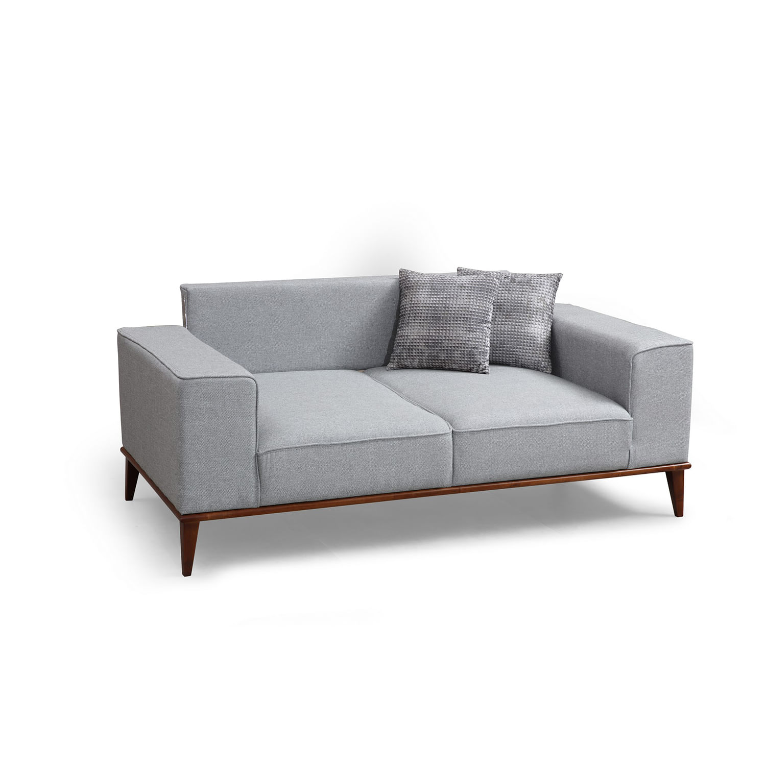 Canapea extensibila, Hanah Home, lemn fag si placi aglomerate, gri, 184x91x85 cm — imaginea 3