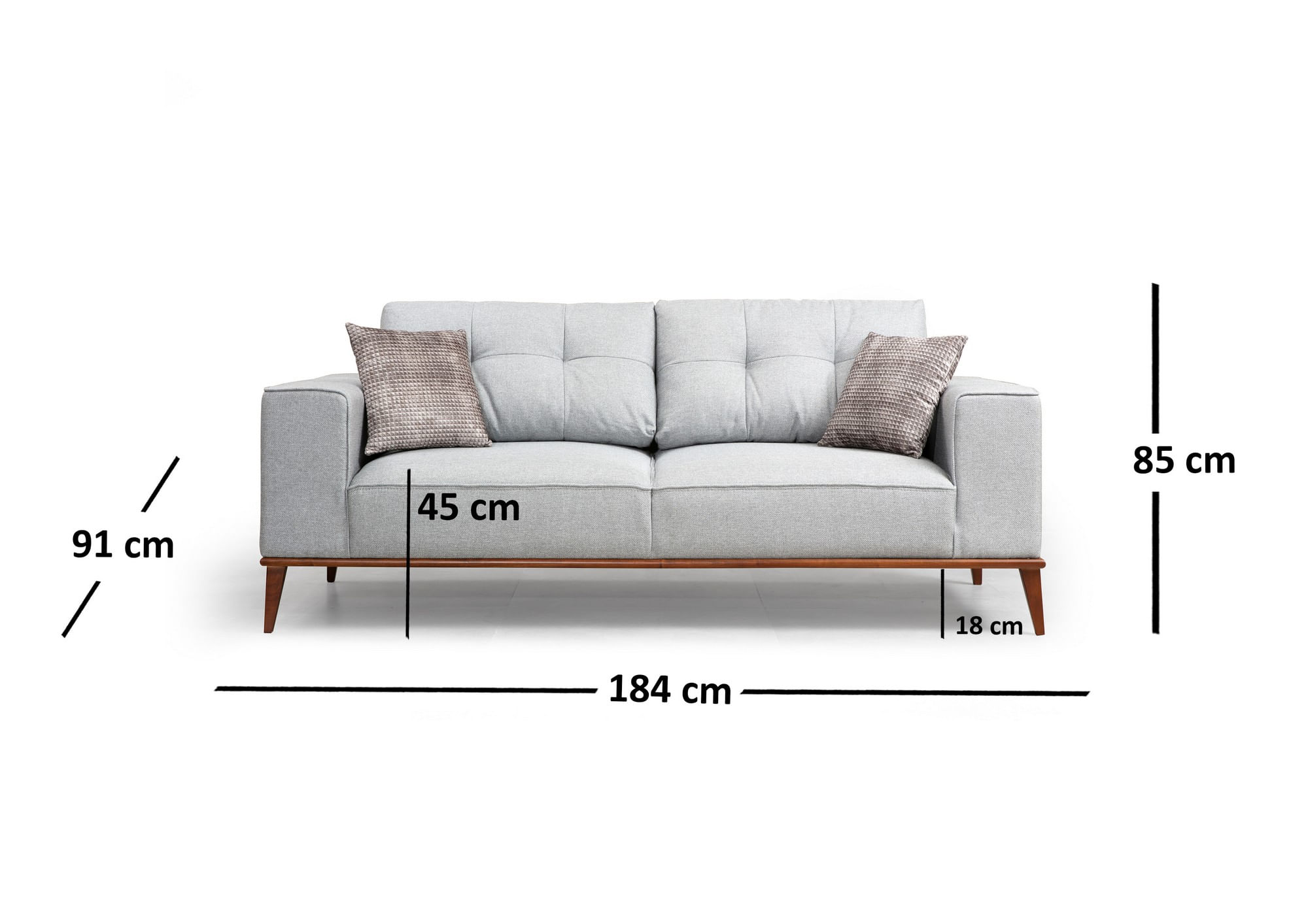 Canapea extensibila, Hanah Home, lemn fag si placi aglomerate, gri, 184x91x85 cm — imaginea 5