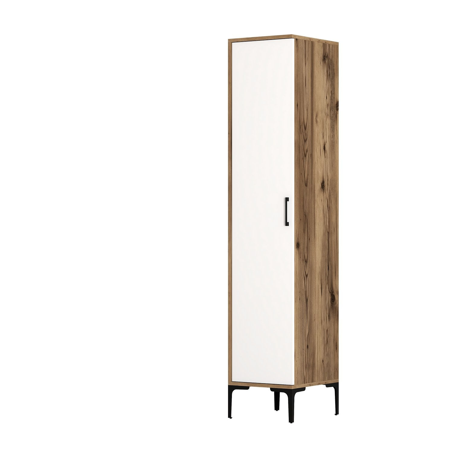 Sifonier, Hanah Home, pal melaminat, nuc si alb, 40x201.4x47.5 cm — imaginea 2