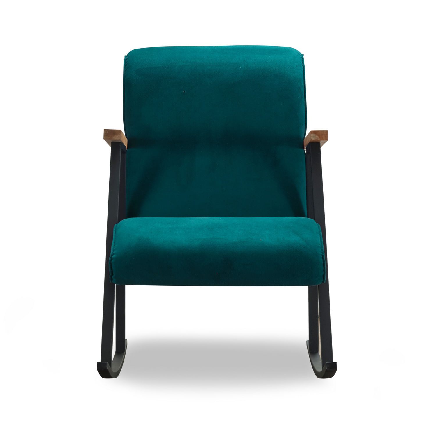 Fotoliu balansoar, Hanah Home, metal, albastru petrol, 65x55x44 cm — imaginea 3