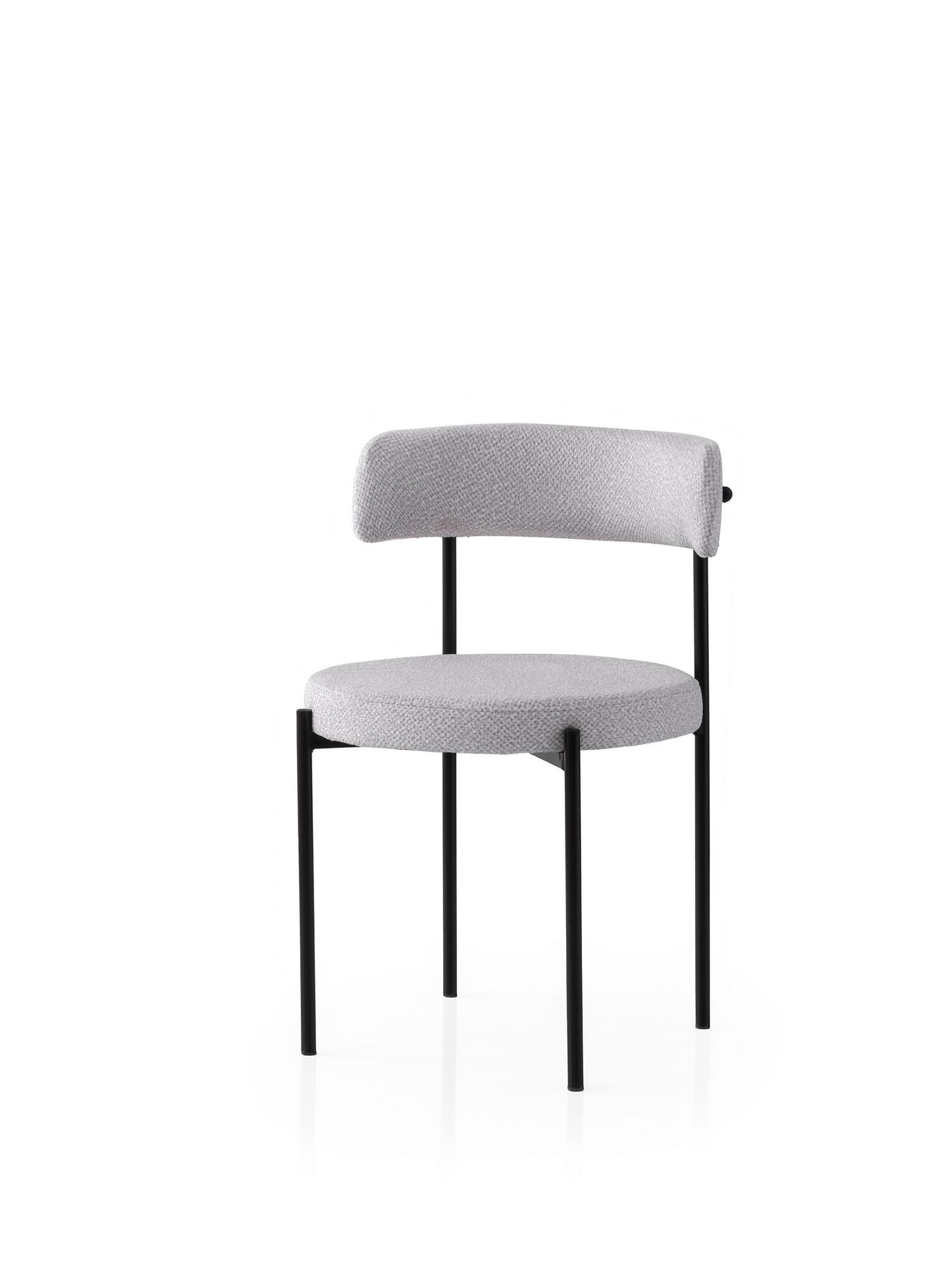 Set scaune, Hanah Home, metal, negru gri, 48.5x50.5x75.5 cm — imaginea 3