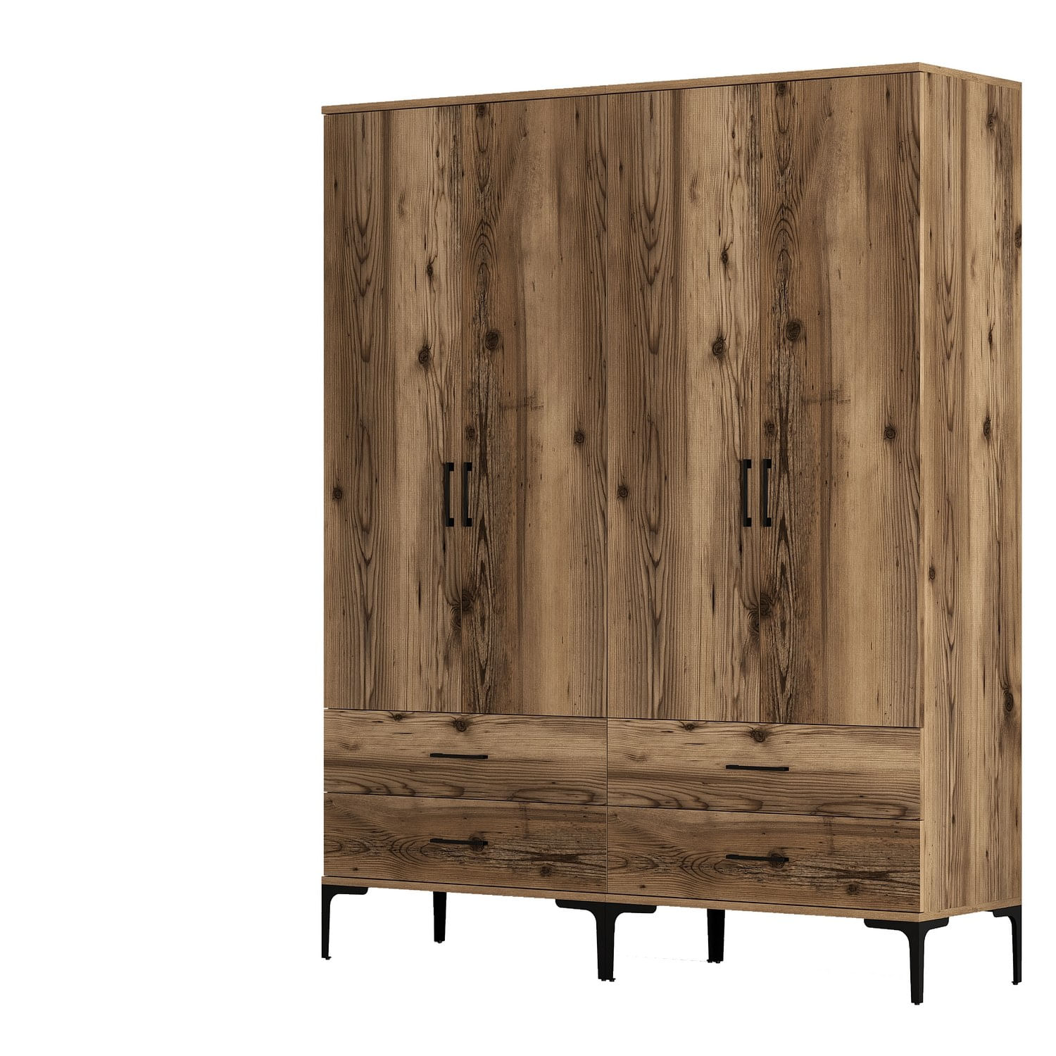 Sifonier, Hanah Home, pal melaminat, nuc, 160x47.5x201.4 cm, 845HCT5487 — imaginea 3