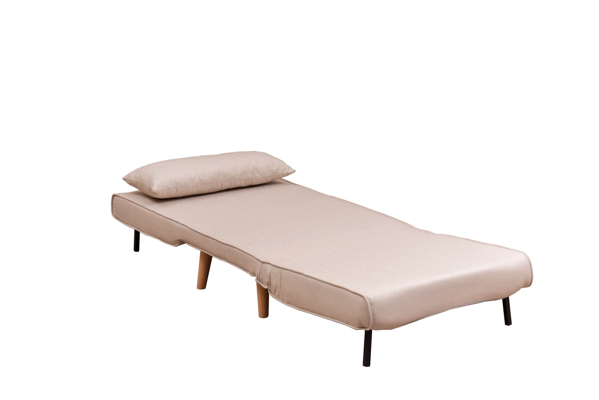 Canapea extensibila, Hanah Home, metal, crem, 180x80 cm — imaginea 6