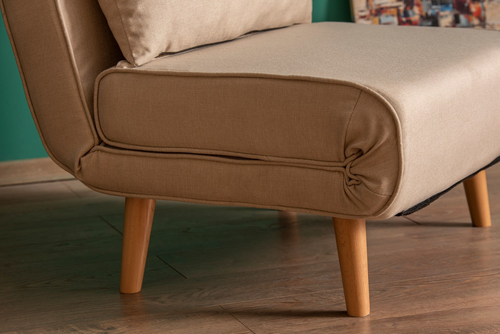 Canapea extensibila, Hanah Home, metal, crem, 180x80 cm — imaginea 10