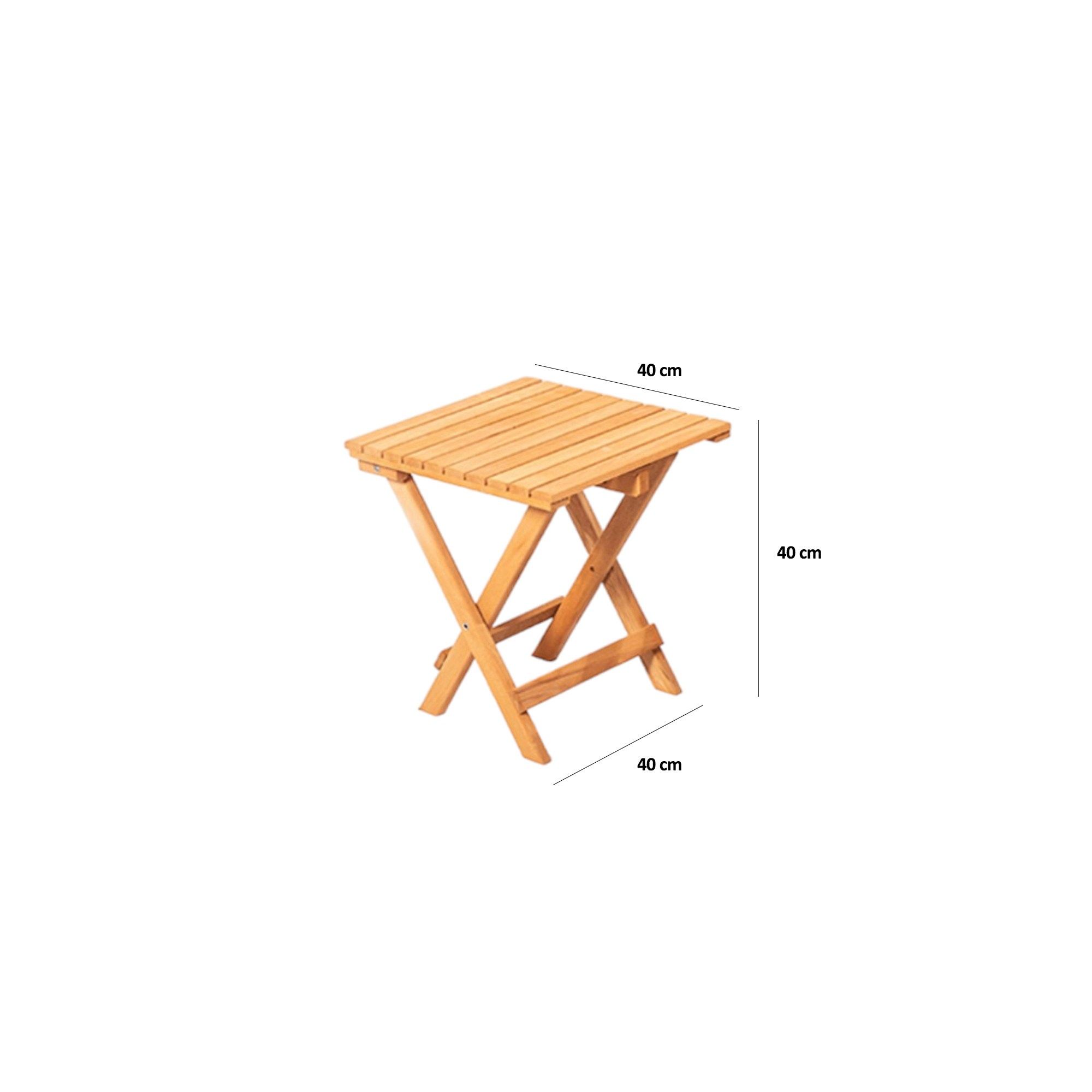 Set masa si scaune gradina, Hanah Home, lemn de fag, maro natural, 3 piese, 644MYD1137 — imaginea 2