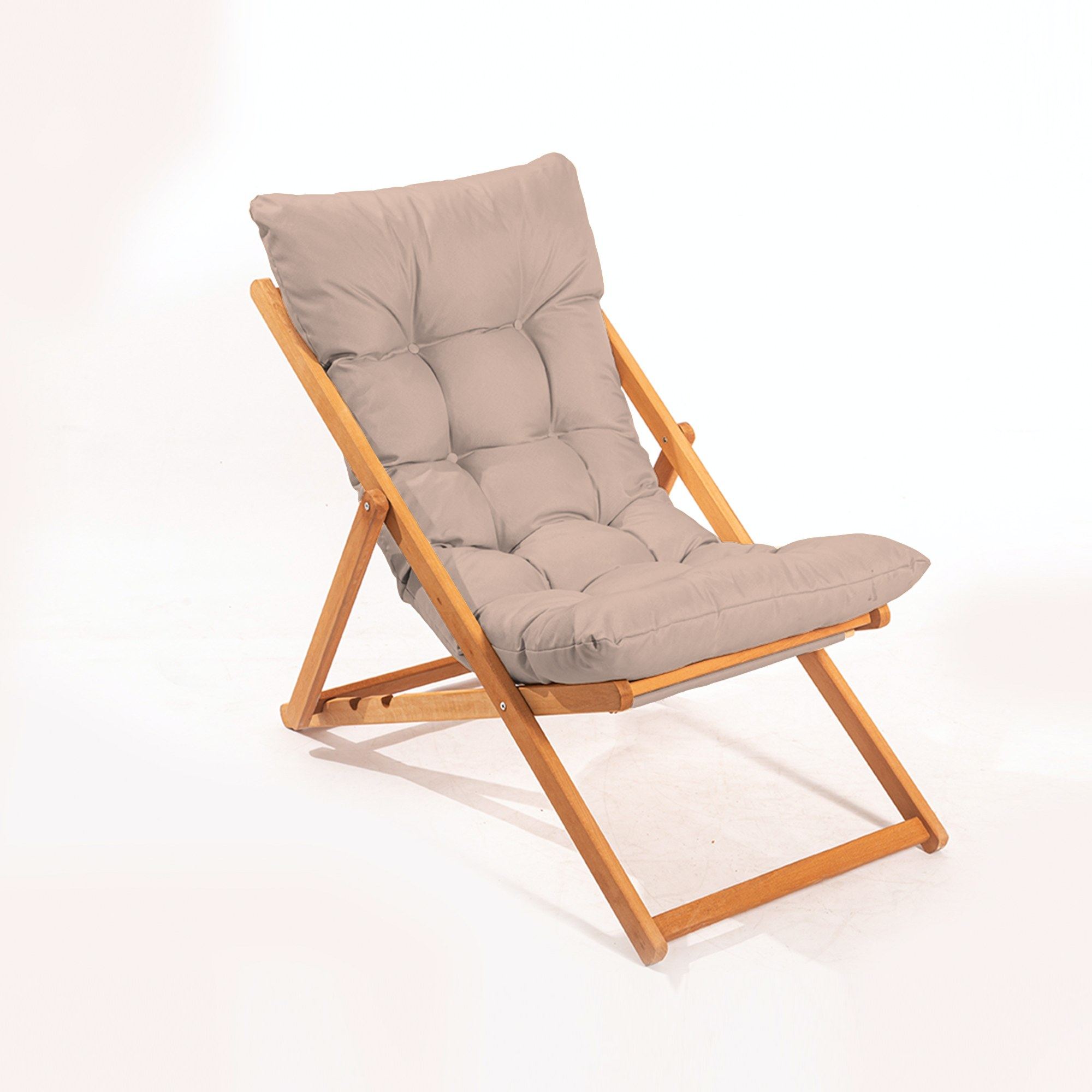 Set masa si scaune gradina, Hanah Home, lemn de fag, maro natural, 3 piese, 644MYD1137 — imaginea 4