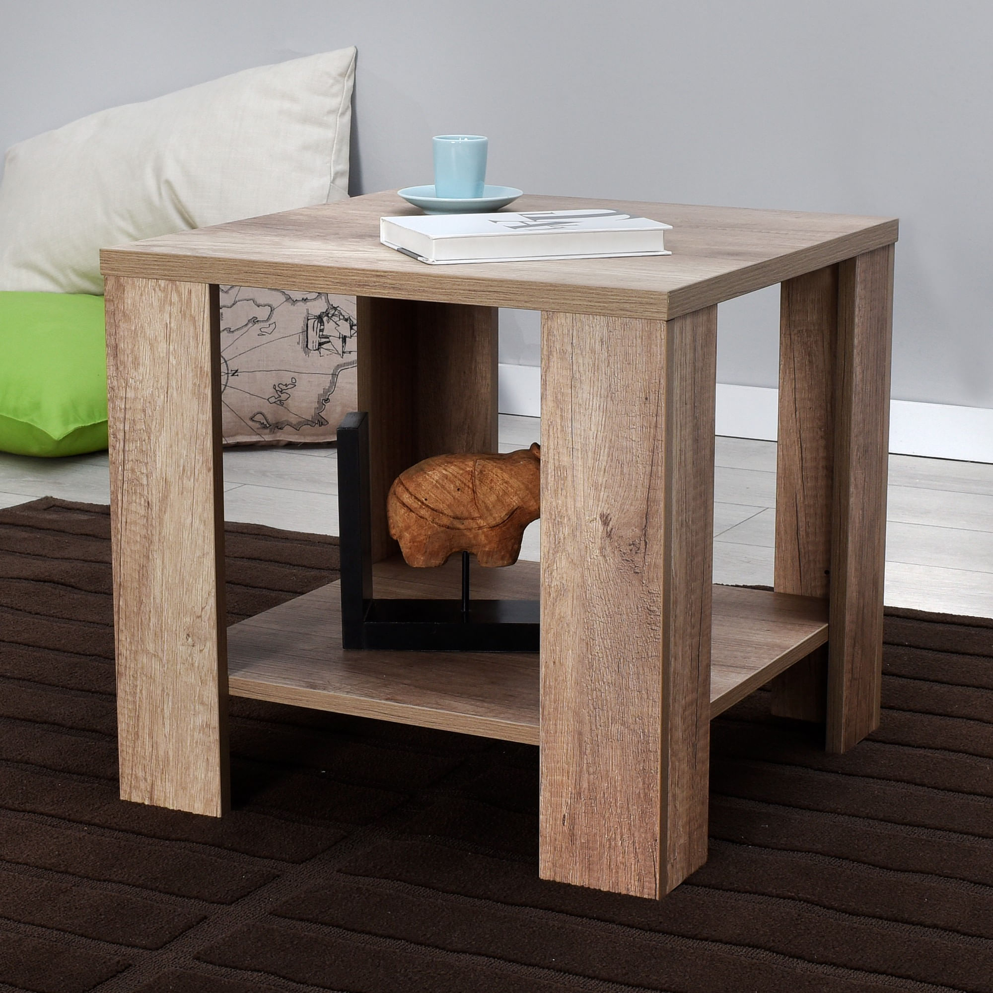 Masuta de cafea, Hanah Home, panou de particule melaminat, taupe, 50x50x48 cm — imaginea 5