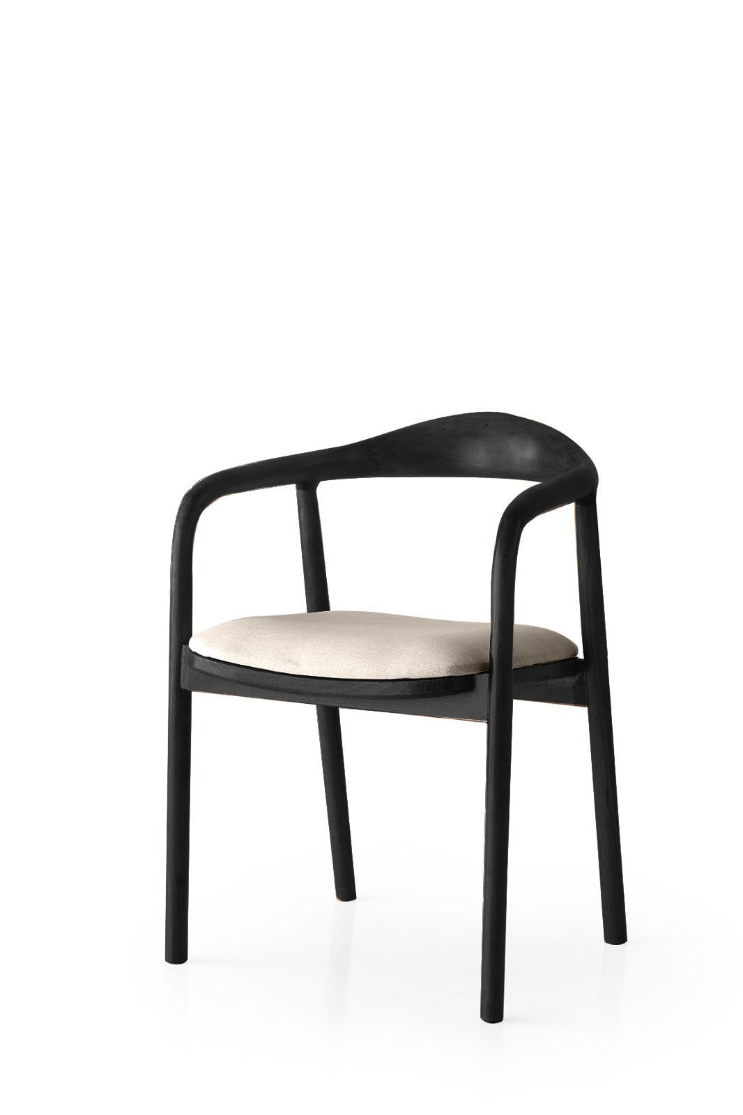 Fotoliu, Hanah Home, stofa, gri deschis si negru, 52x51x77 cm — imaginea 2
