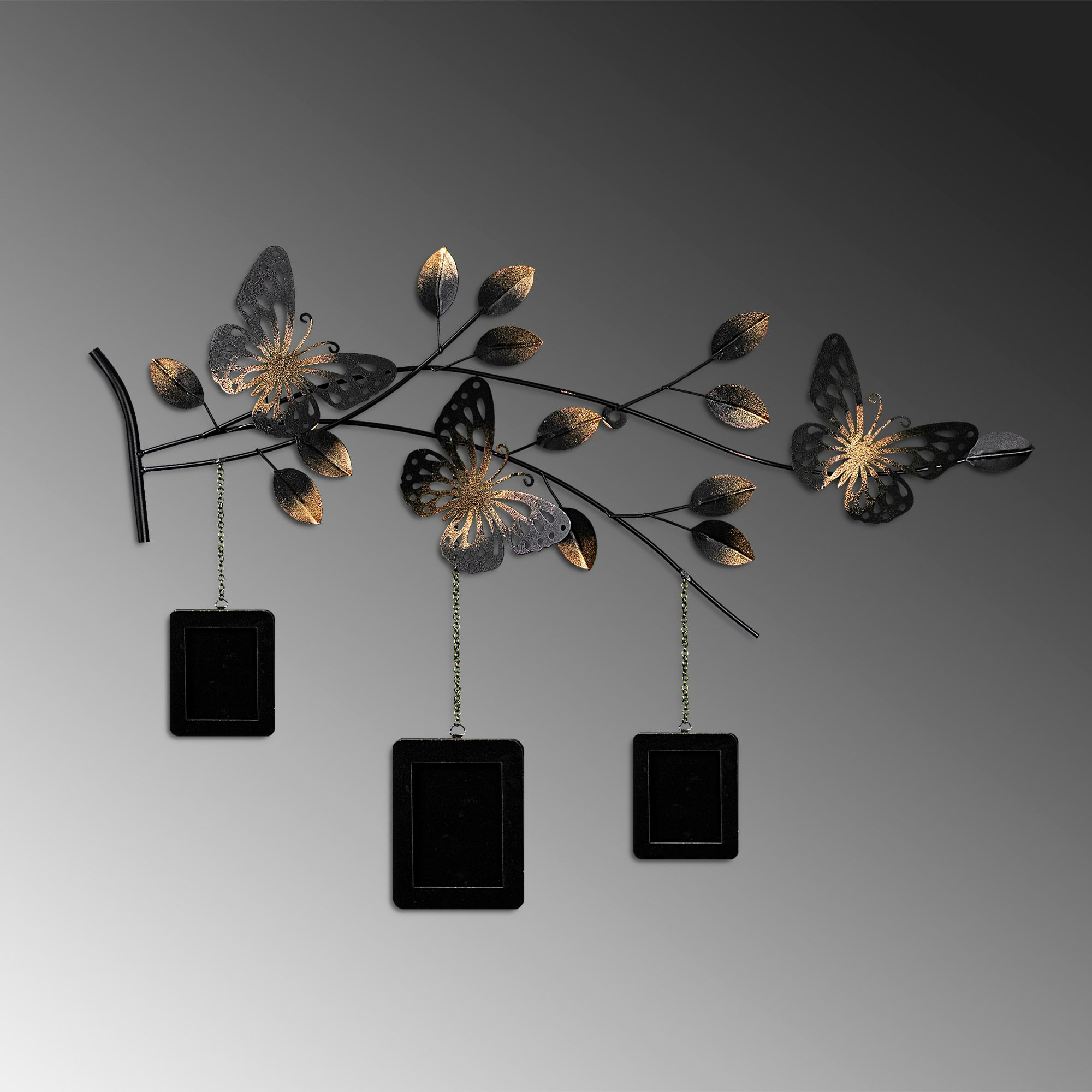 Accesoriu decorativ de perete, Wallxpert, metal, multicolor, 93x65x4 cm, 930DYU1291