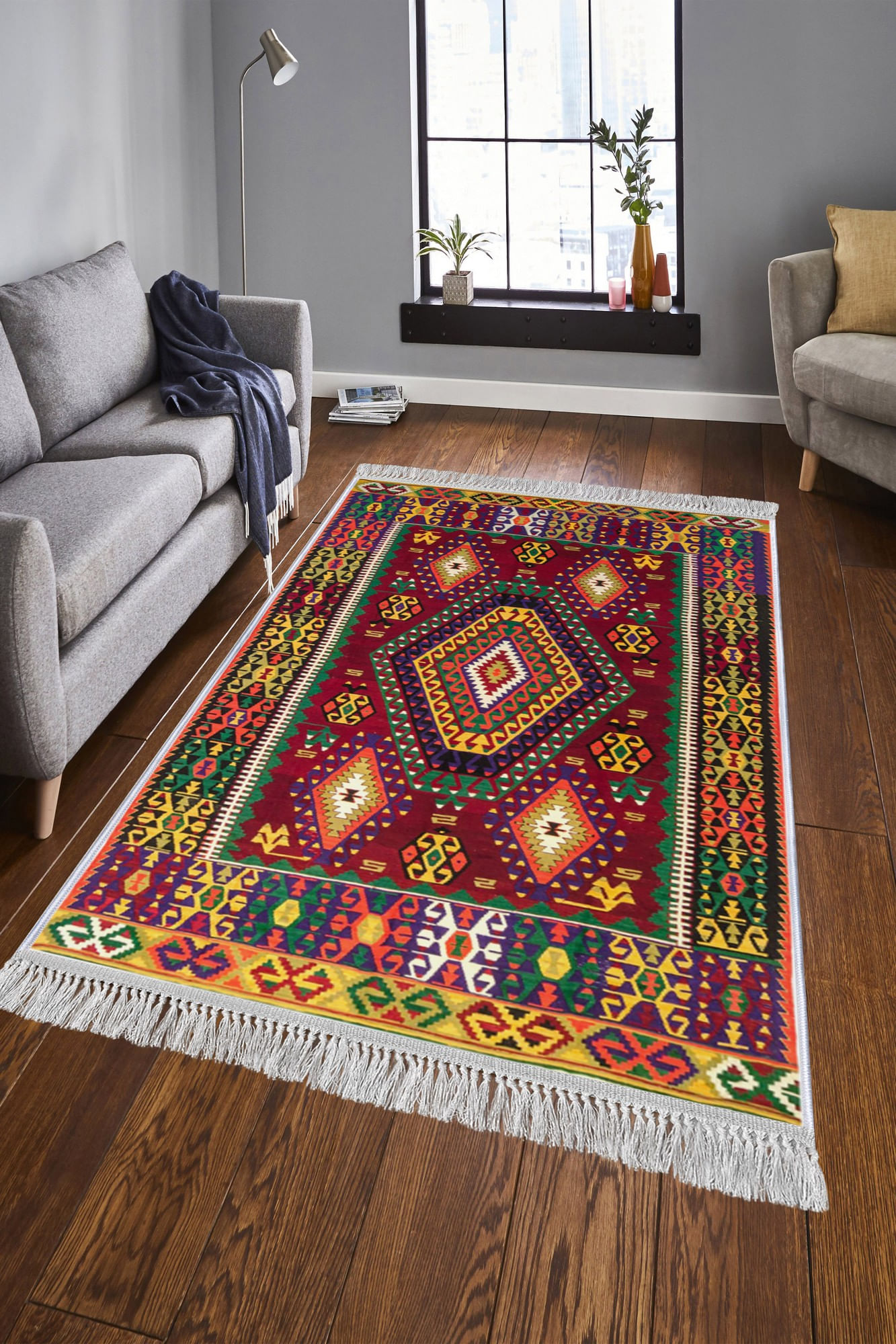 Covor, Conceptum Hypnose, catifea, multicolor, 80x120 cm, antiderapant, 599HFT1178