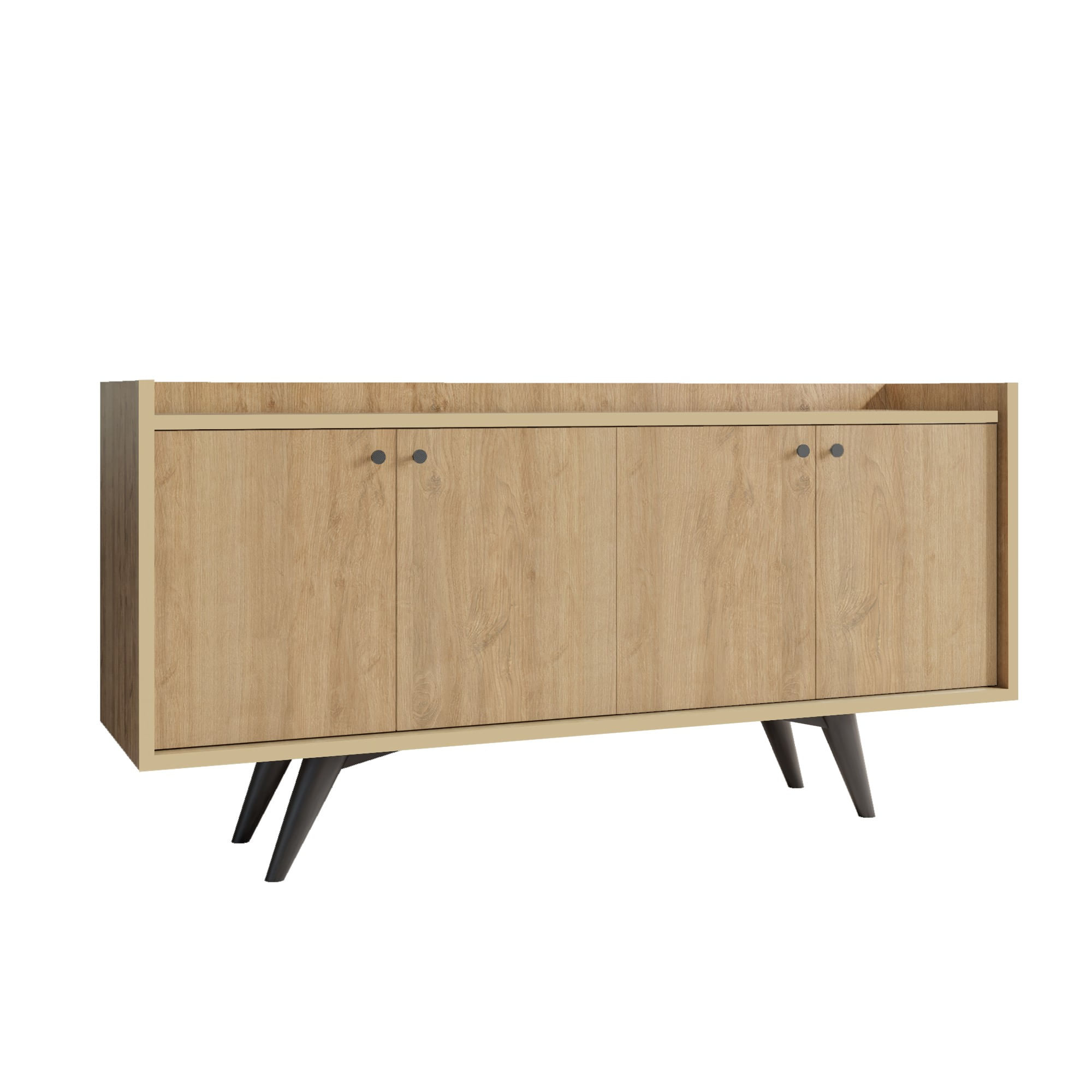 Consola, Hanah Home, pal melaminat, stejar, 150x40x75 cm — imaginea 3