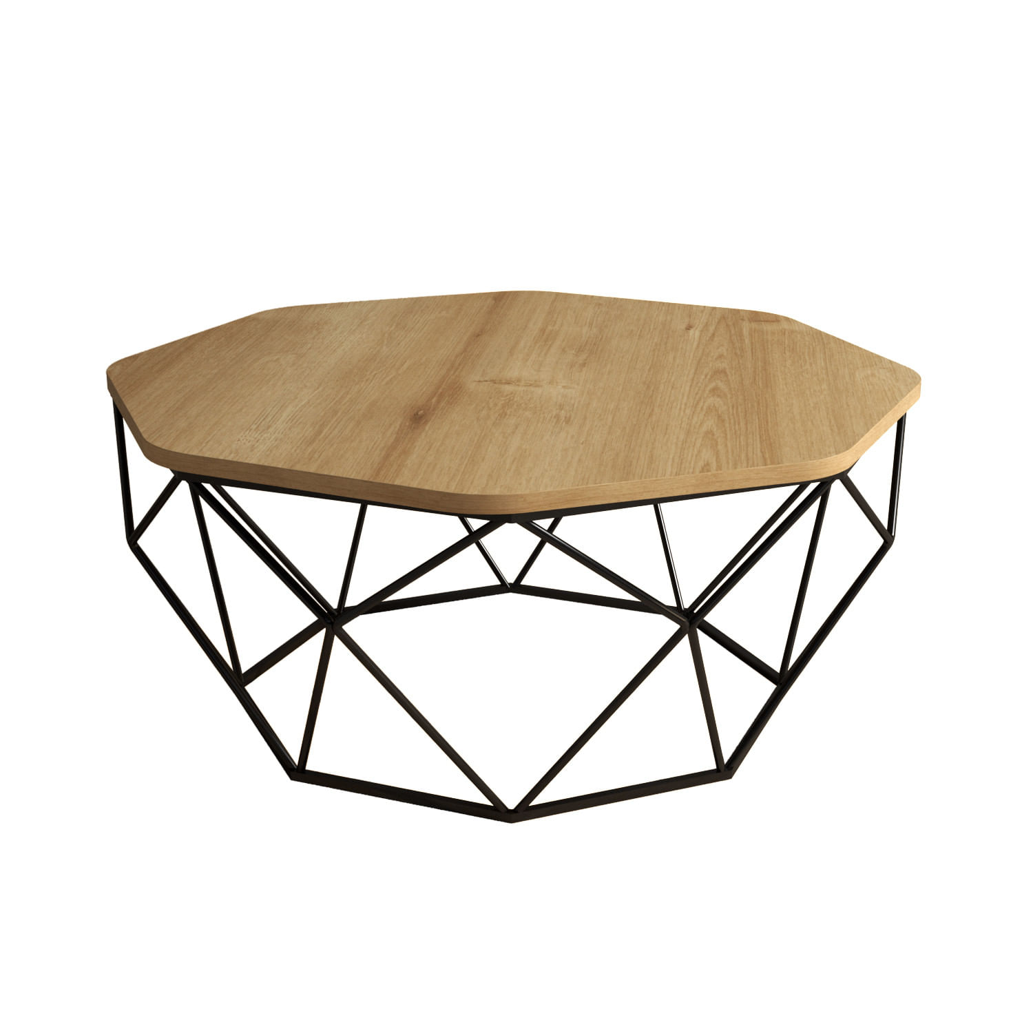 Masuta de cafea, Hanah Home, pal melaminat, stejar, 90x90x38 cm — imaginea 2