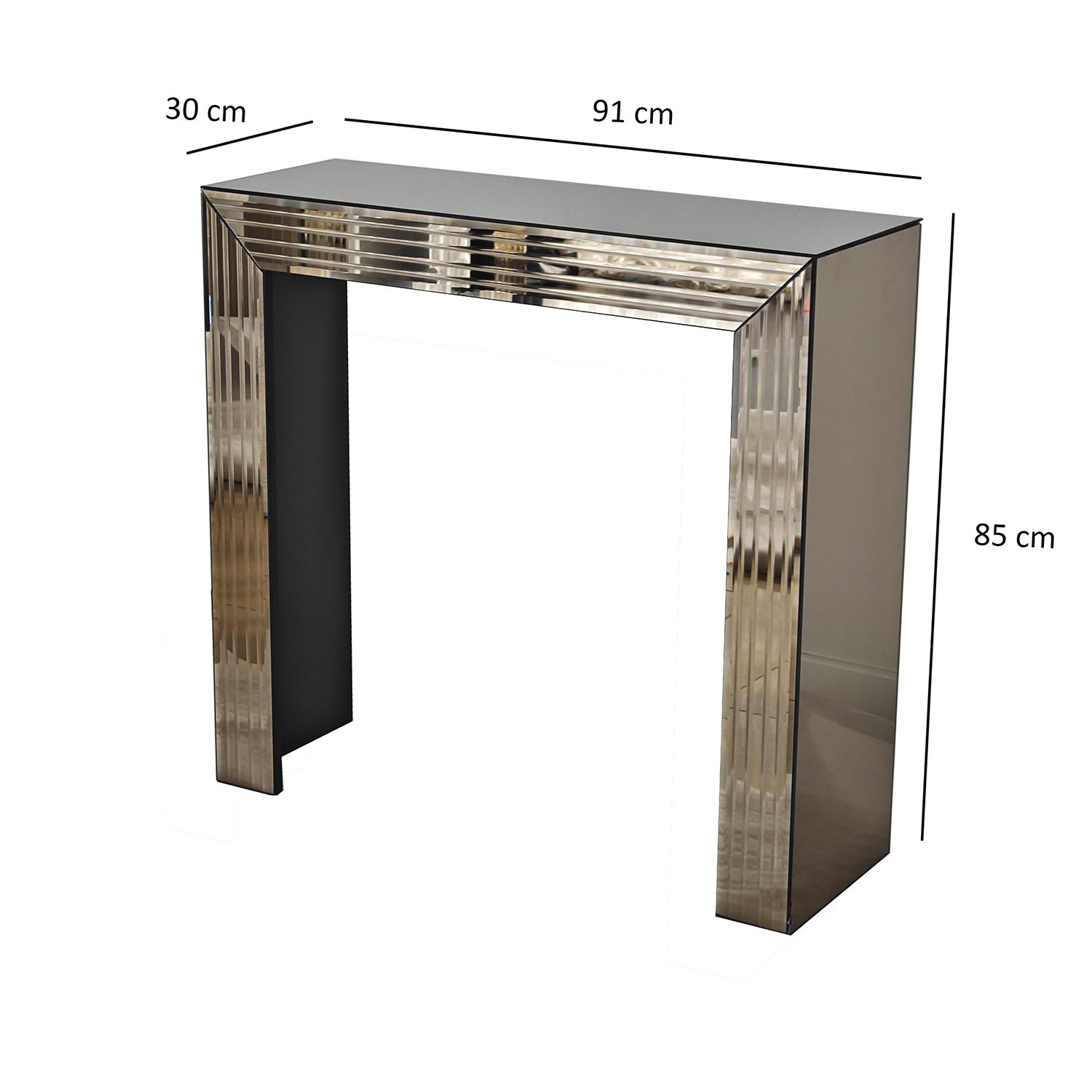 Comoda, Hanah Home, pal melaminat, bronz, 91x30x85 cm