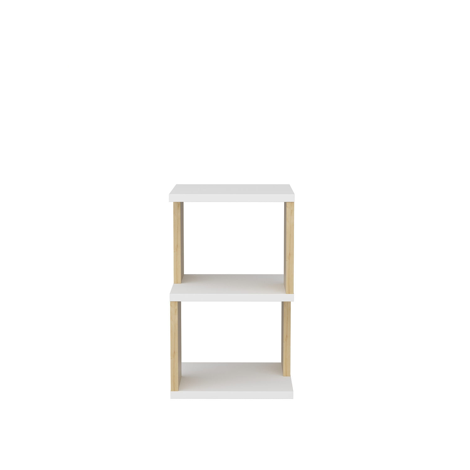 Noptiera, Hanah Home, pal melaminat, alb stejar, 29.6x29.6x49.4 cm — imaginea 3