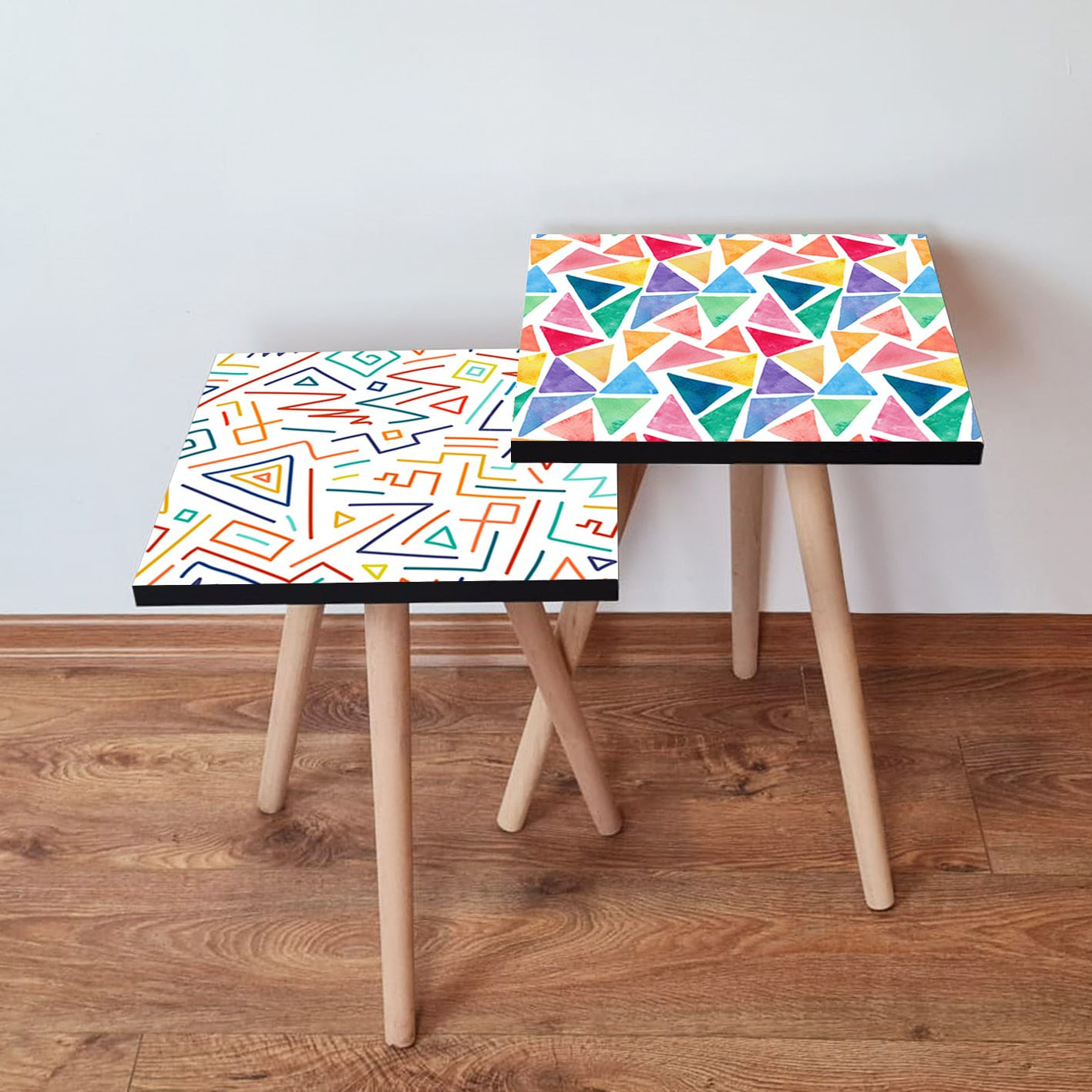 Set masute de cafea, Hanah Home, mdf, multicolor, 35x47x35 cm, 35x42x35 cm, 481LNA2299