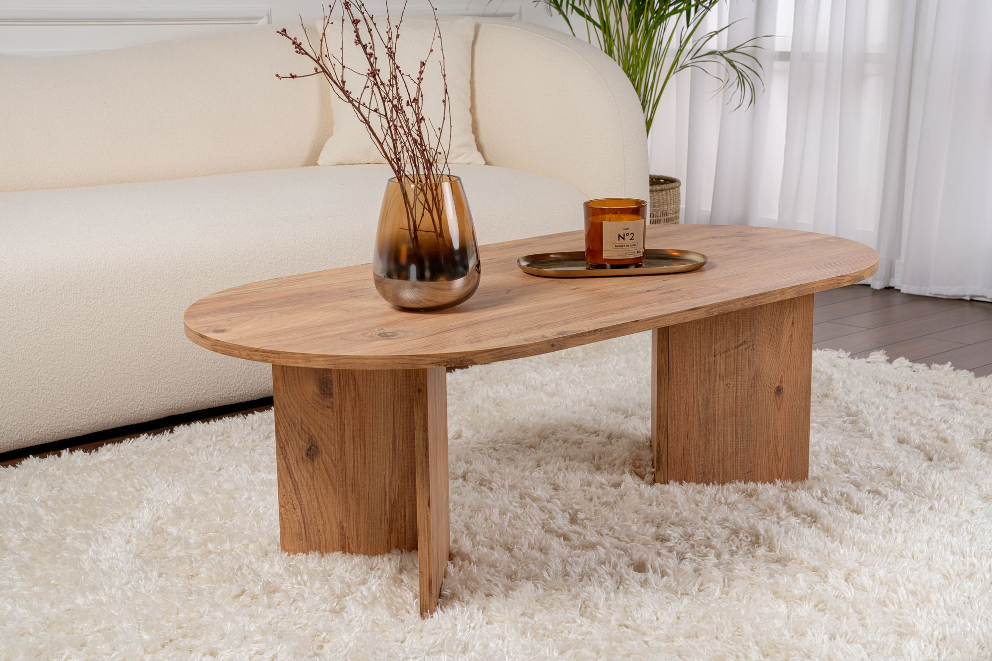 Masuta de cafea, Hanah Home, pal melaminat, pin atlantic, 119x60x40 cm - 4 | YEO