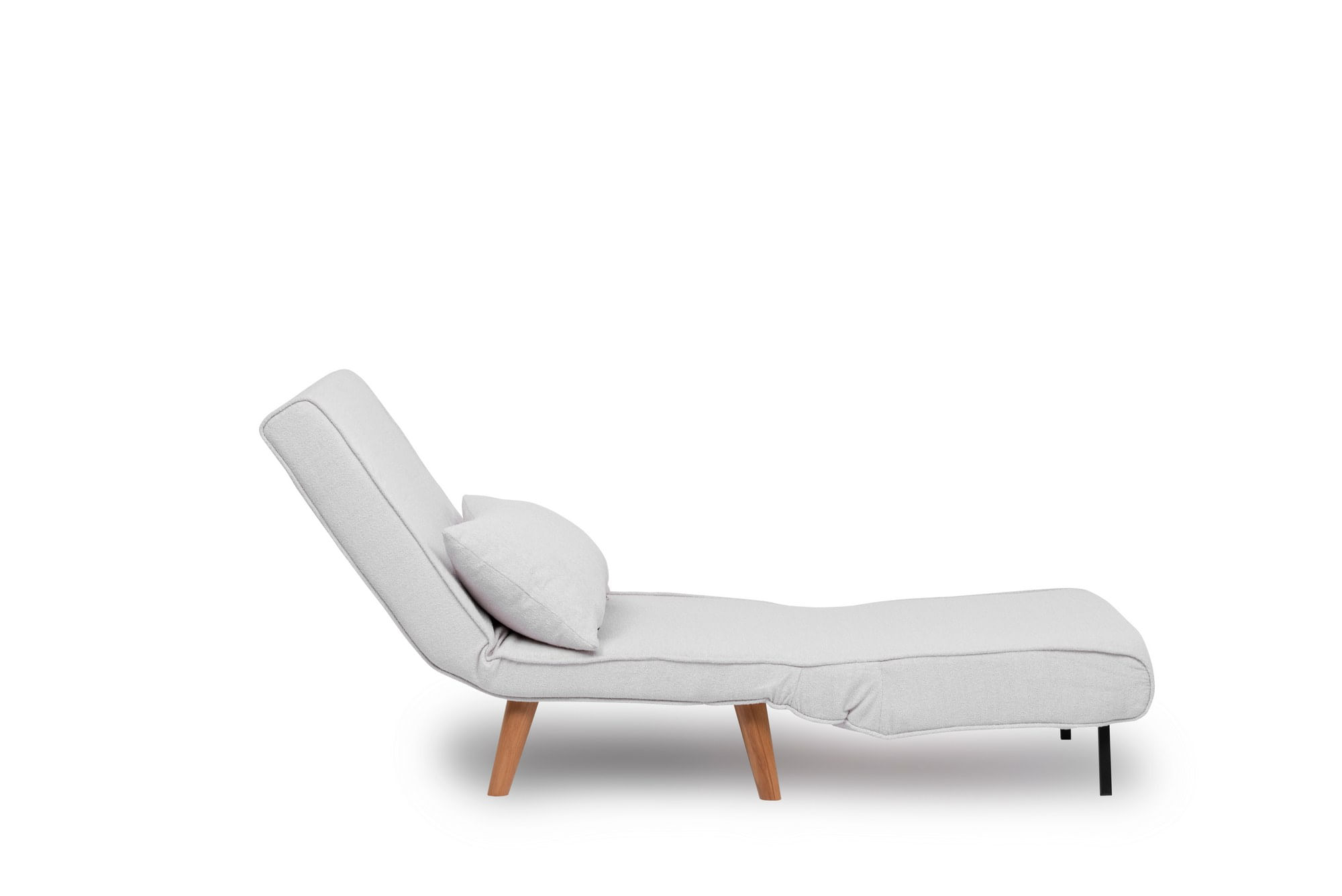 Canapea extensibila, Hanah Home, material teddy, alb, 180x80 cm — imaginea 6