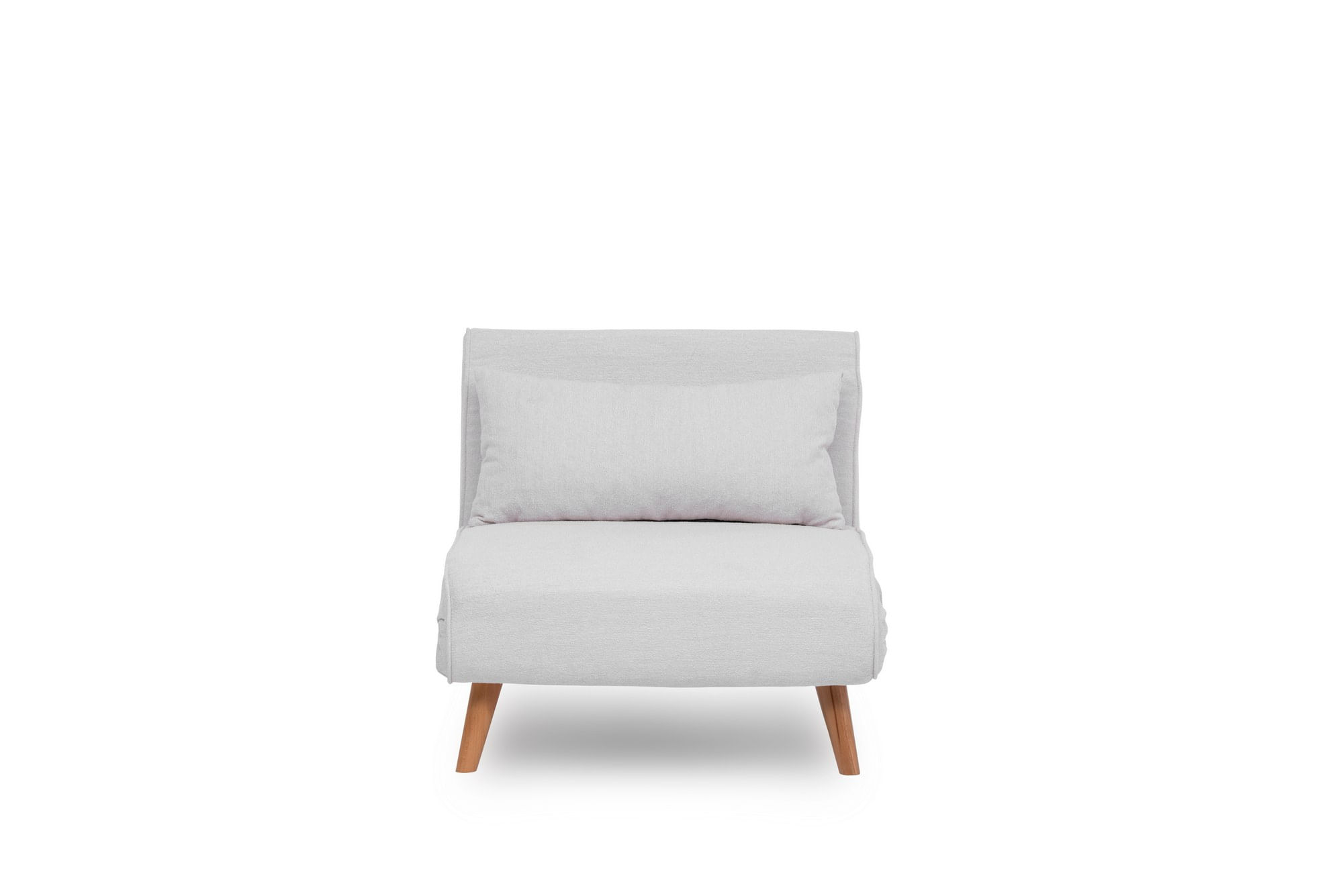 Canapea extensibila, Hanah Home, material teddy, alb, 180x80 cm — imaginea 7