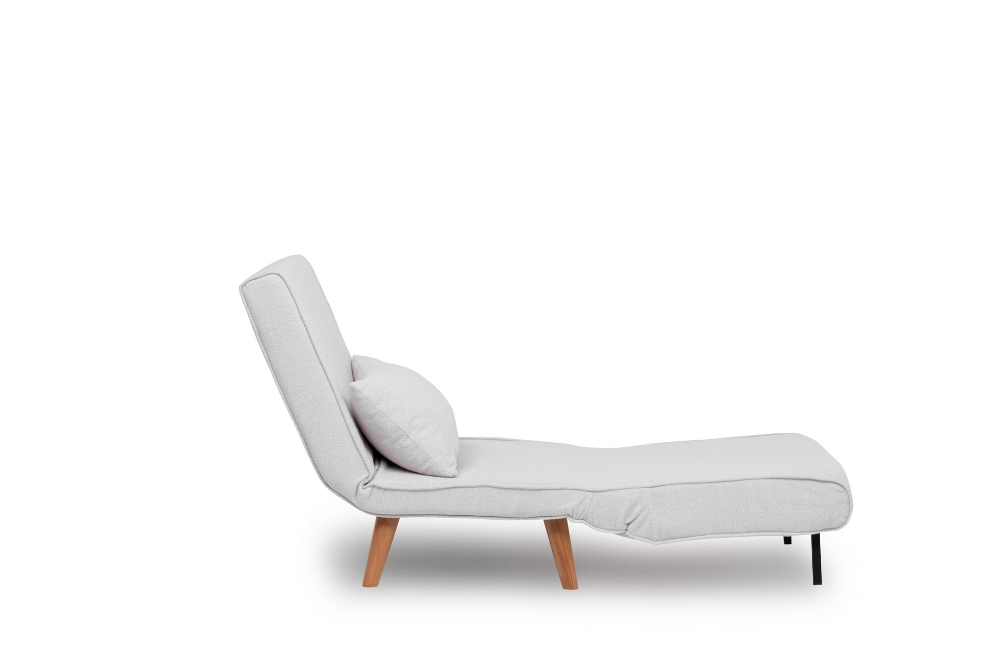 Canapea extensibila, Hanah Home, material teddy, alb, 180x80 cm — imaginea 9