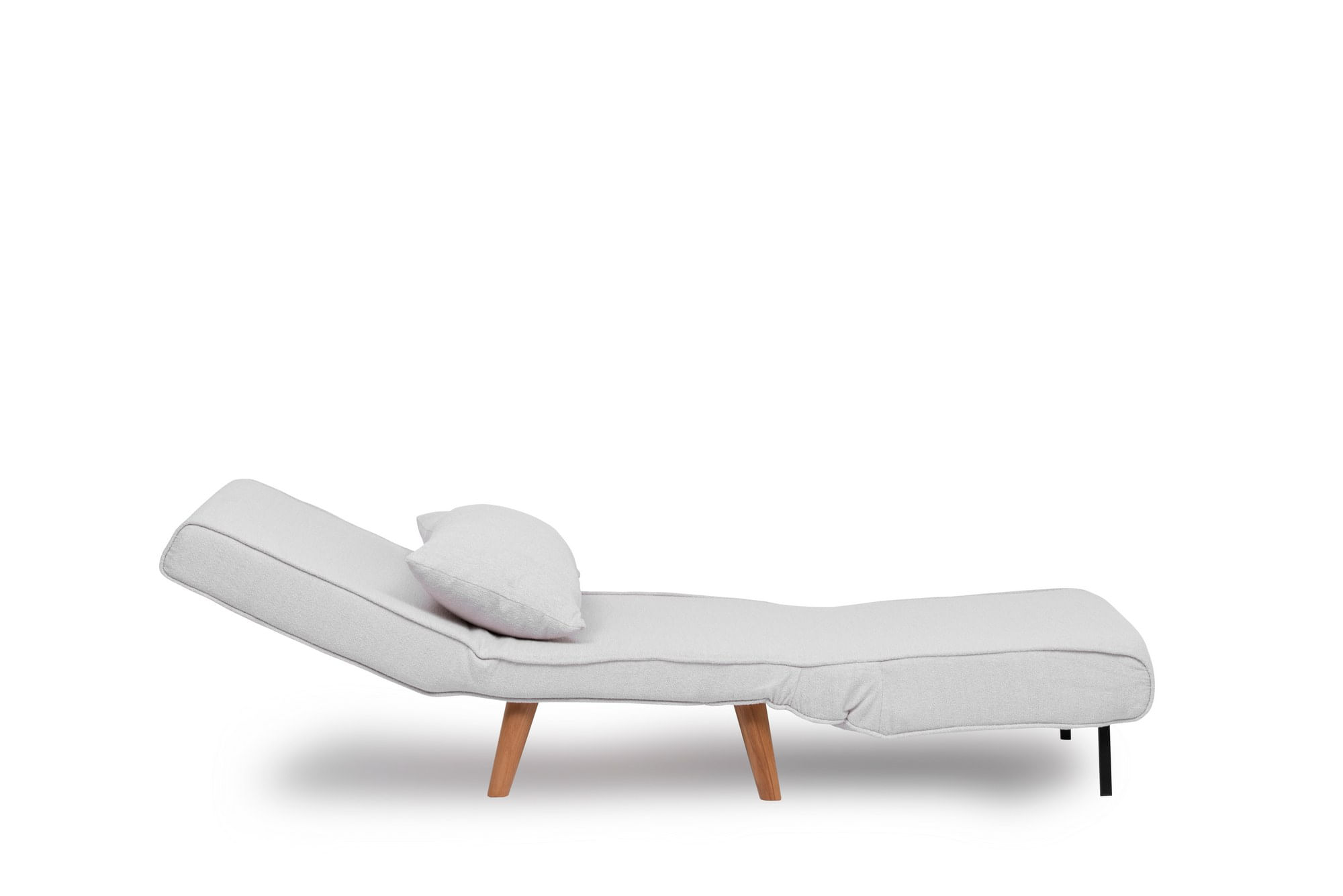 Canapea extensibila, Hanah Home, material teddy, alb, 180x80 cm — imaginea 11