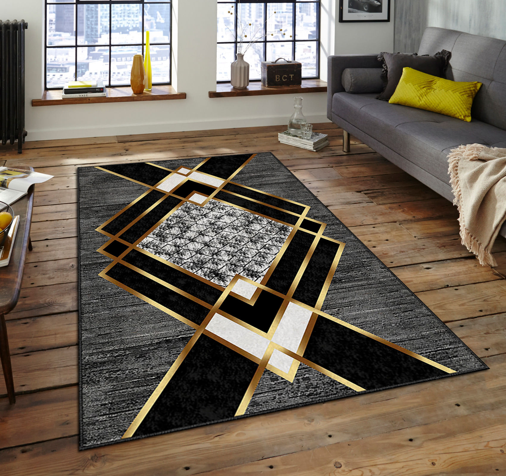 Covor, Conceptum Hypnose, multicolor, 160x230 cm, 100% poliester, antiderapant, 288NGR2445