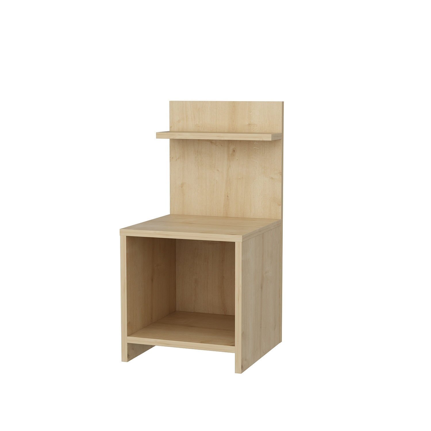 Noptiera, Hanah Home, pal melaminat, stejar, 35.6x37.4x72 cm — imaginea 4