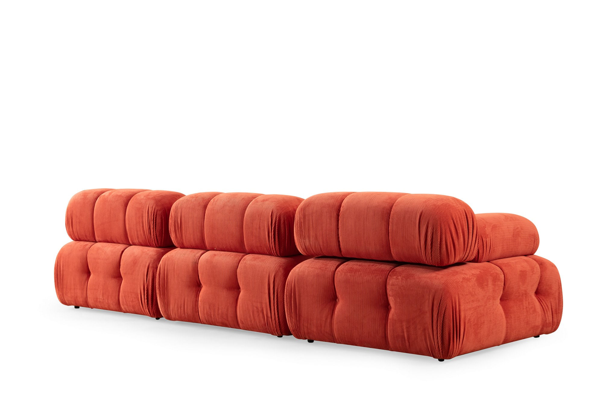 Canapea 3 locuri, Hanah Home, lemn fag si pal, rosu, 300x100x80 cm