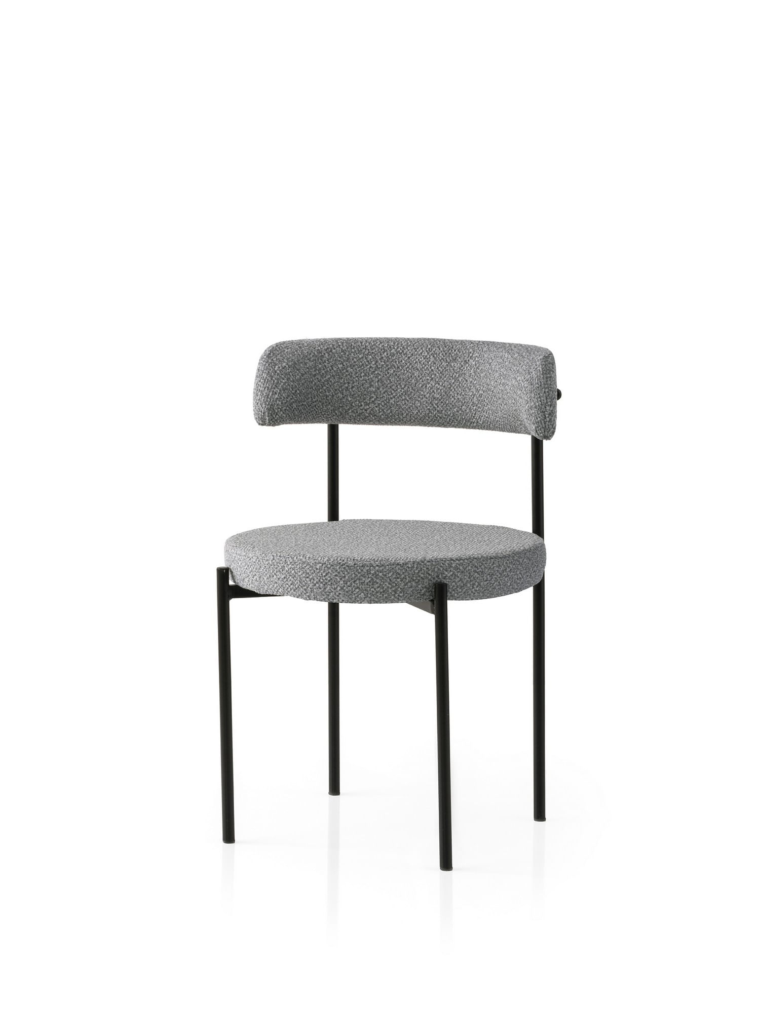 Set scaune, Hanah Home, metal, negru si gri inchis, 48.5x50.5x75.5 cm — imaginea 2