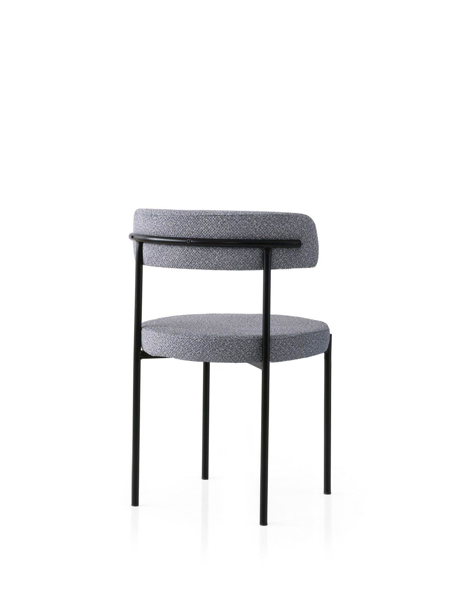 Set scaune, Hanah Home, metal, negru si gri inchis, 48.5x50.5x75.5 cm — imaginea 4