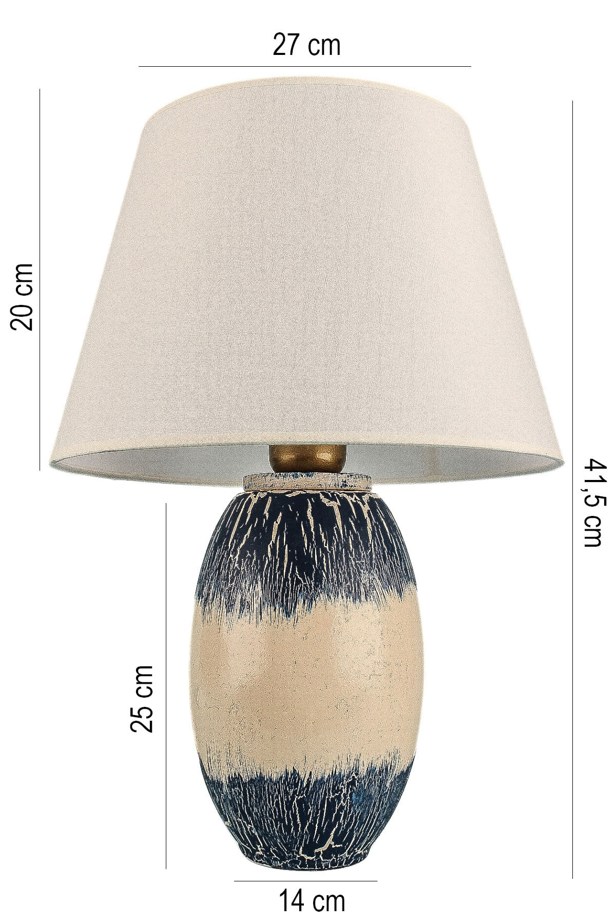 Veioza, Opviq, ceramica, multicolor, 41.5 cm