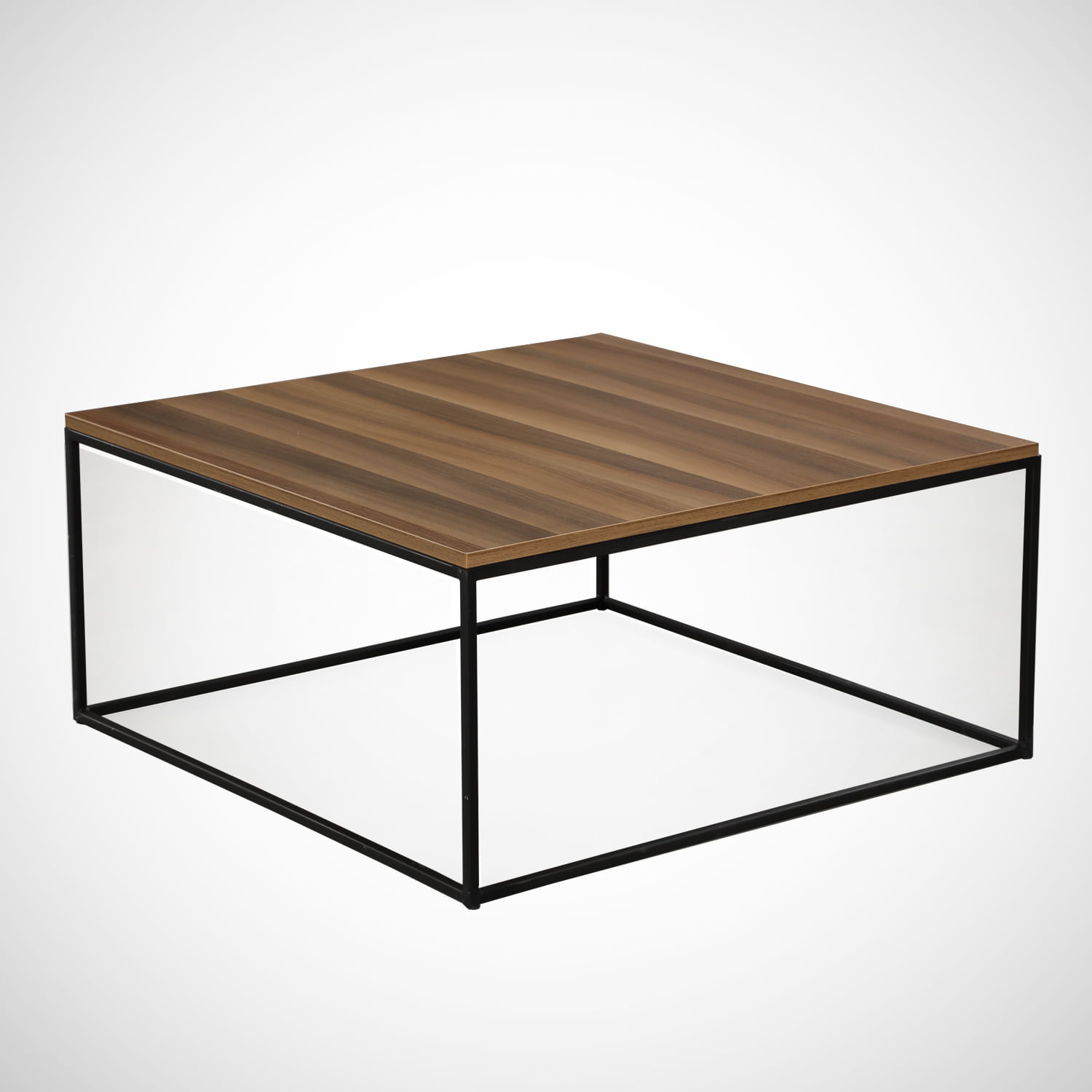 Masuta de cafea, Hanah Home, pal melaminat, nuc, 75x75x43 cm — imaginea 3