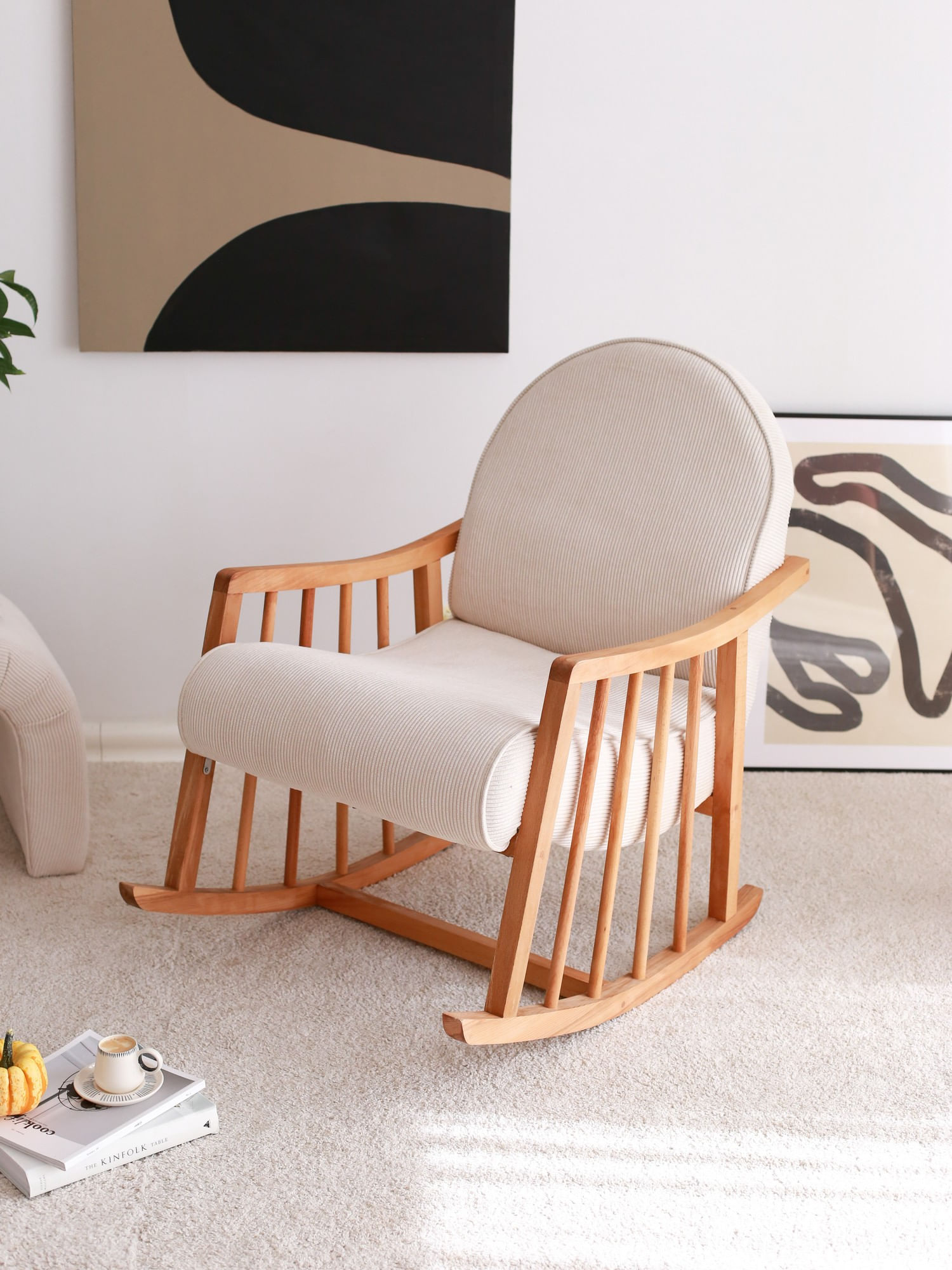 Fotoliu, Atelier Del Sofa, catifea, alb, 68x80x93 cm — imaginea 2