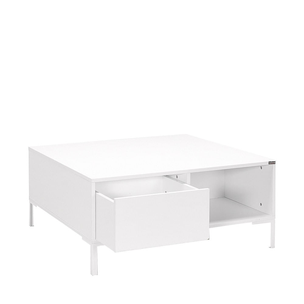 Masuta de cafea, Hanah Home, pal melaminat, alb diamant, 90x90x42 cm — imaginea 4