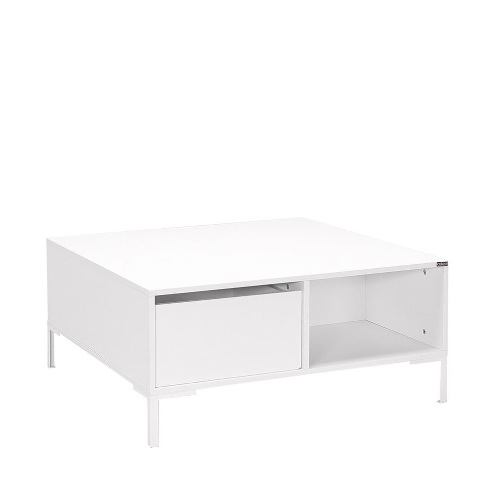 Masuta de cafea, Hanah Home, pal melaminat, alb diamant, 90x90x42 cm — imaginea 7