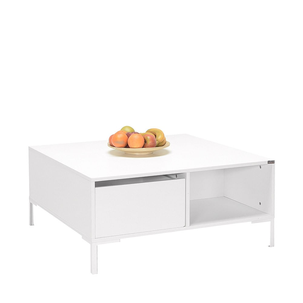 Masuta de cafea, Hanah Home, pal melaminat, alb diamant, 90x90x42 cm — imaginea 9