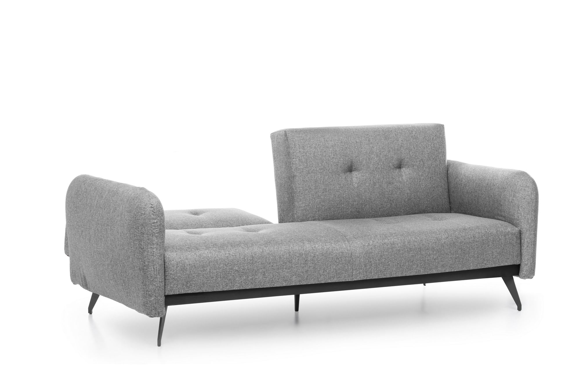 Canapea extensibila, Atelier Del Sofa, structura metalica, stofa in, gri, 190x125 cm — imaginea 2