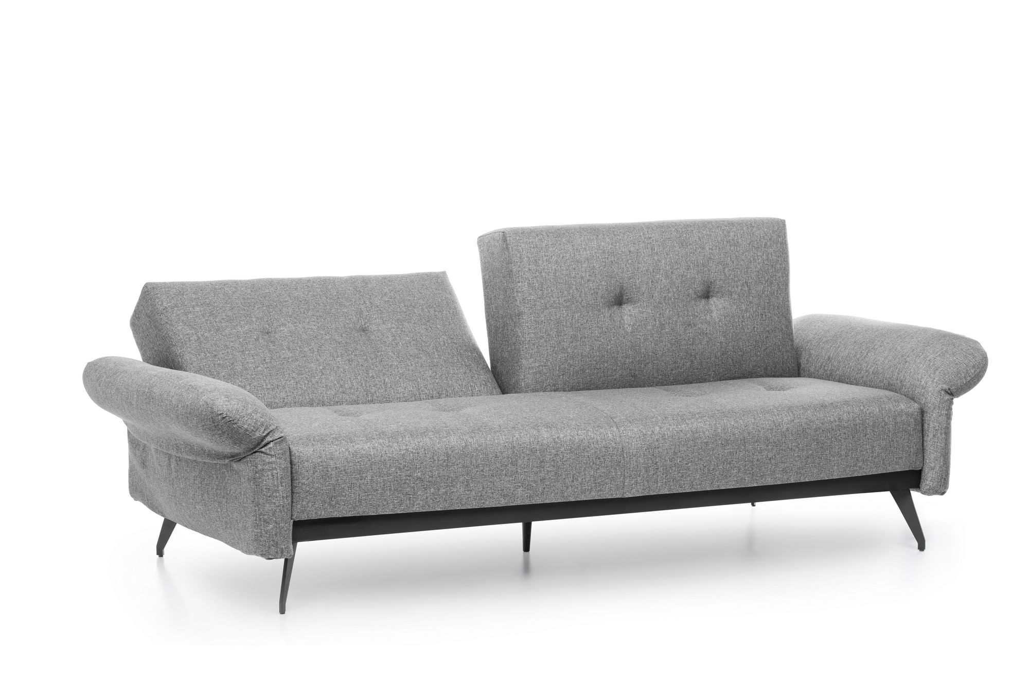 Canapea extensibila, Atelier Del Sofa, structura metalica, stofa in, gri, 190x125 cm — imaginea 5
