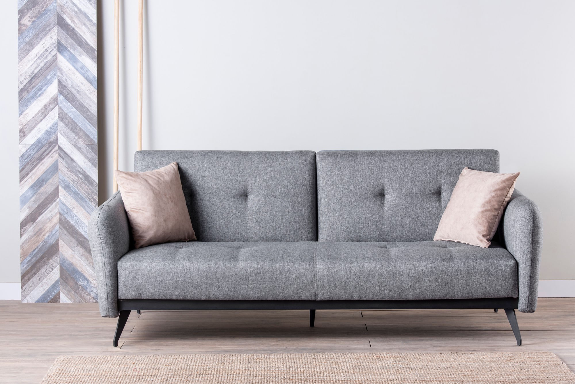 Canapea extensibila, Atelier Del Sofa, structura metalica, stofa in, gri, 190x125 cm — imaginea 9