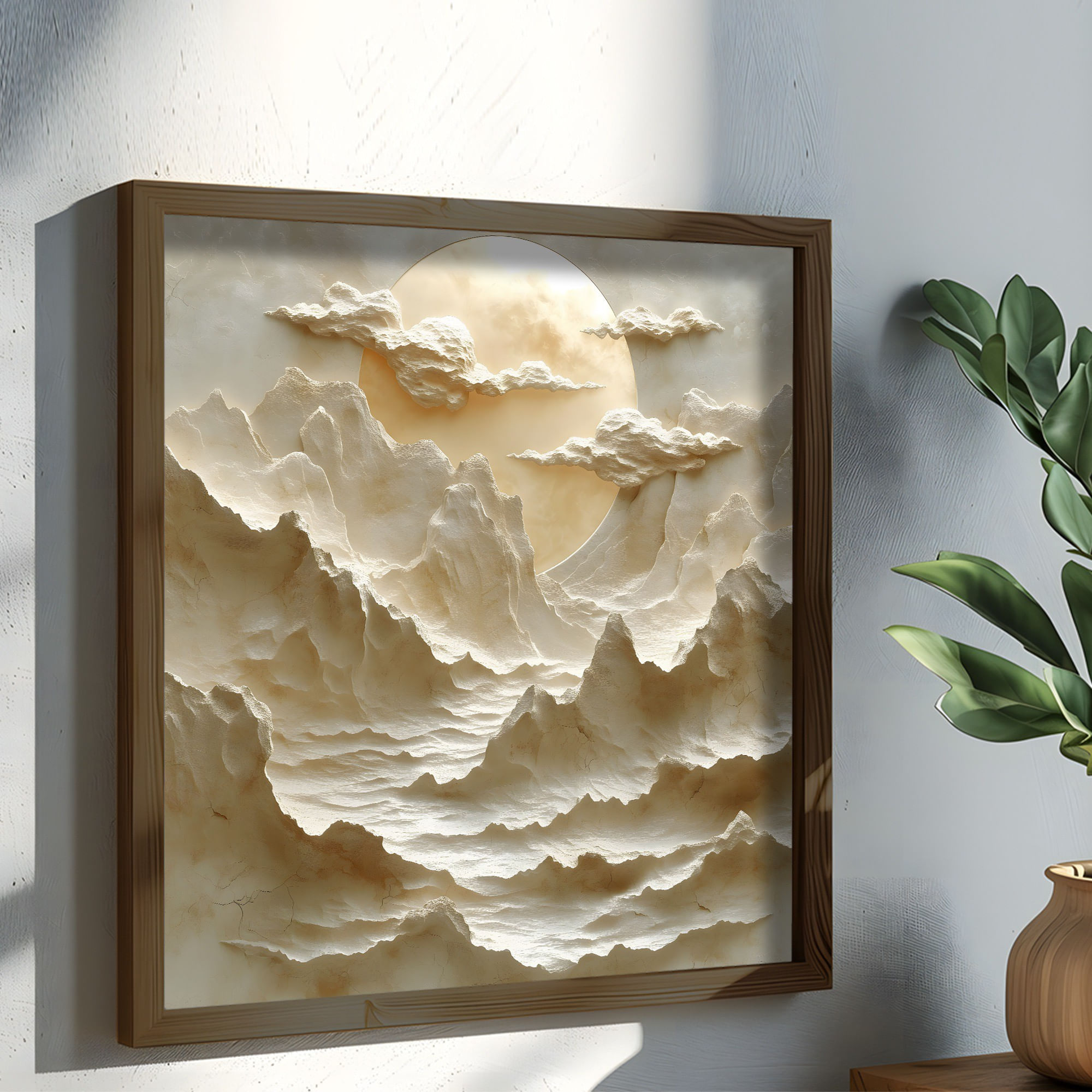 Tablou decorativ inramat, Wallxpert, mdf, multicolor, 50x50x3.5 cm, 856EVL1385