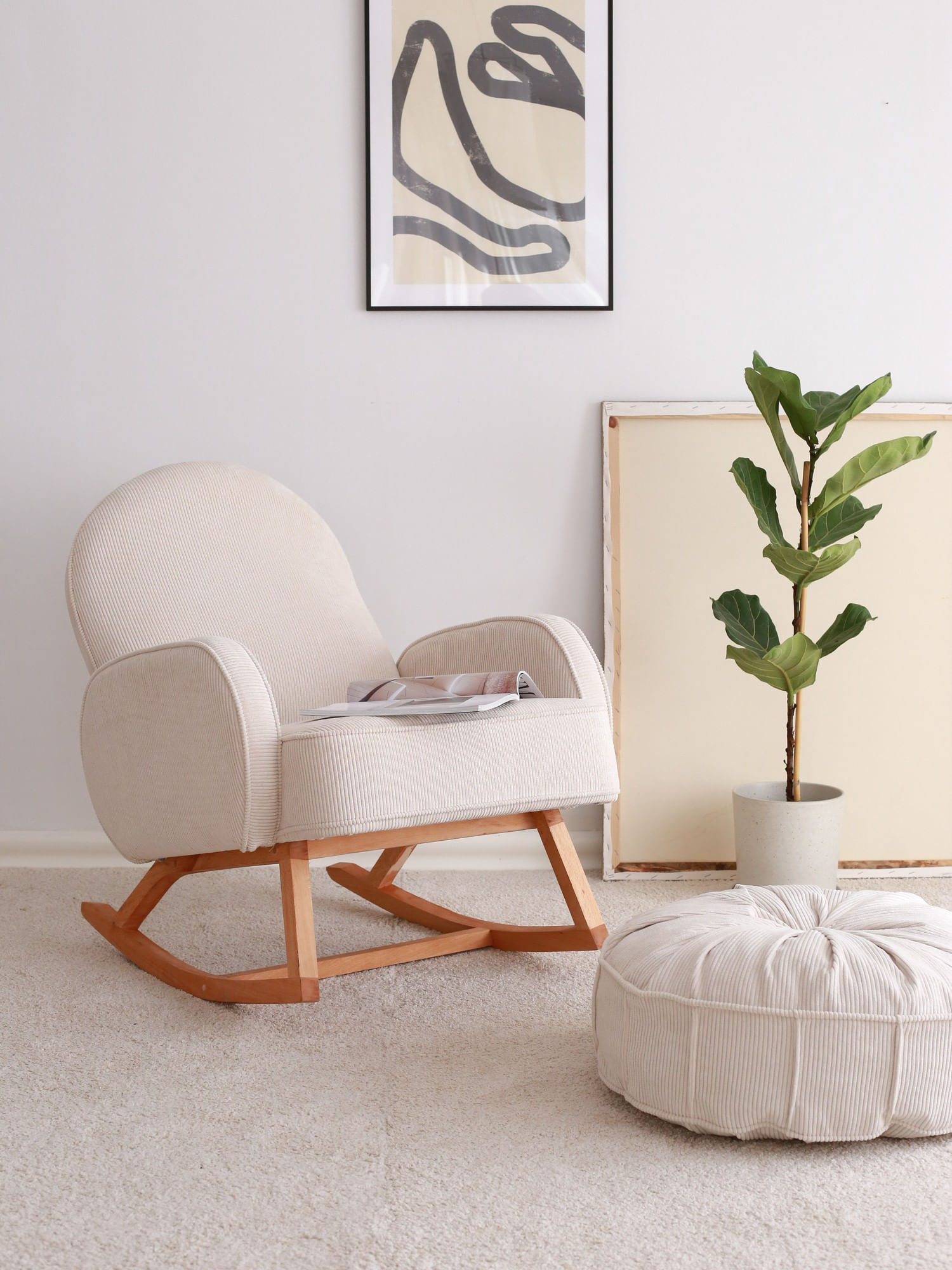 Fotoliu, Atelier Del Sofa, catifea, alb, 75x91x91 cm — imaginea 3