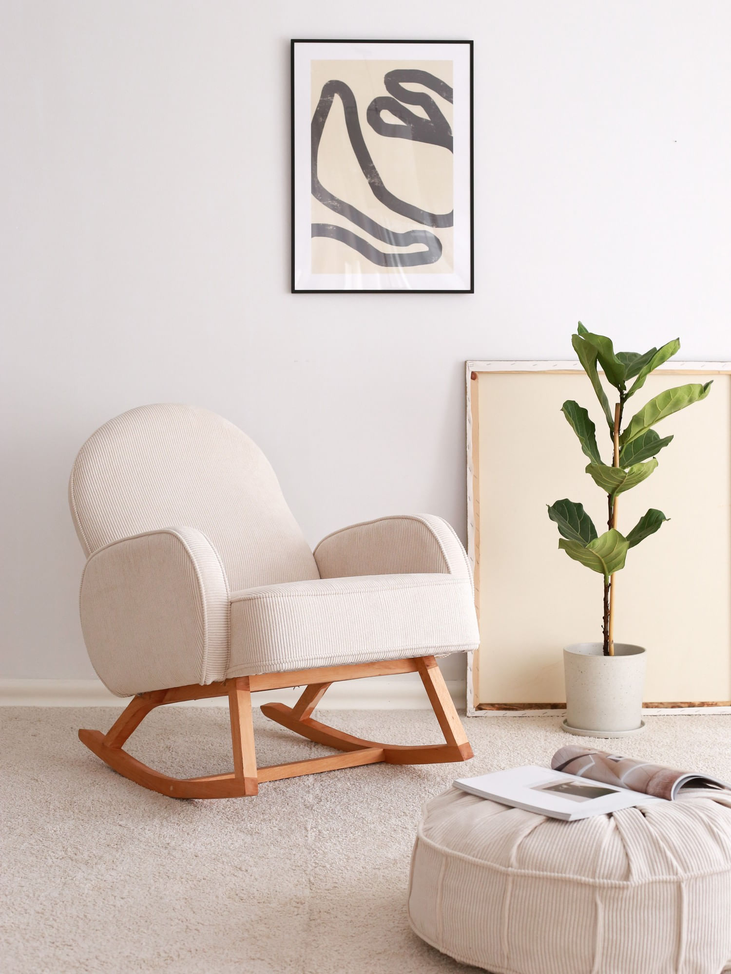 Fotoliu, Atelier Del Sofa, catifea, alb, 75x91x91 cm — imaginea 4