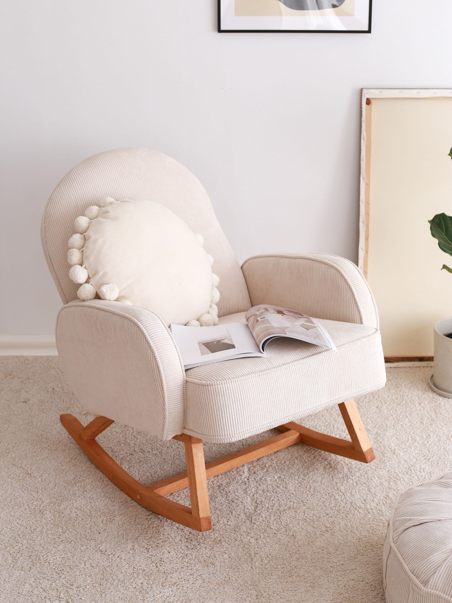 Fotoliu, Atelier Del Sofa, catifea, alb, 75x91x91 cm — imaginea 6