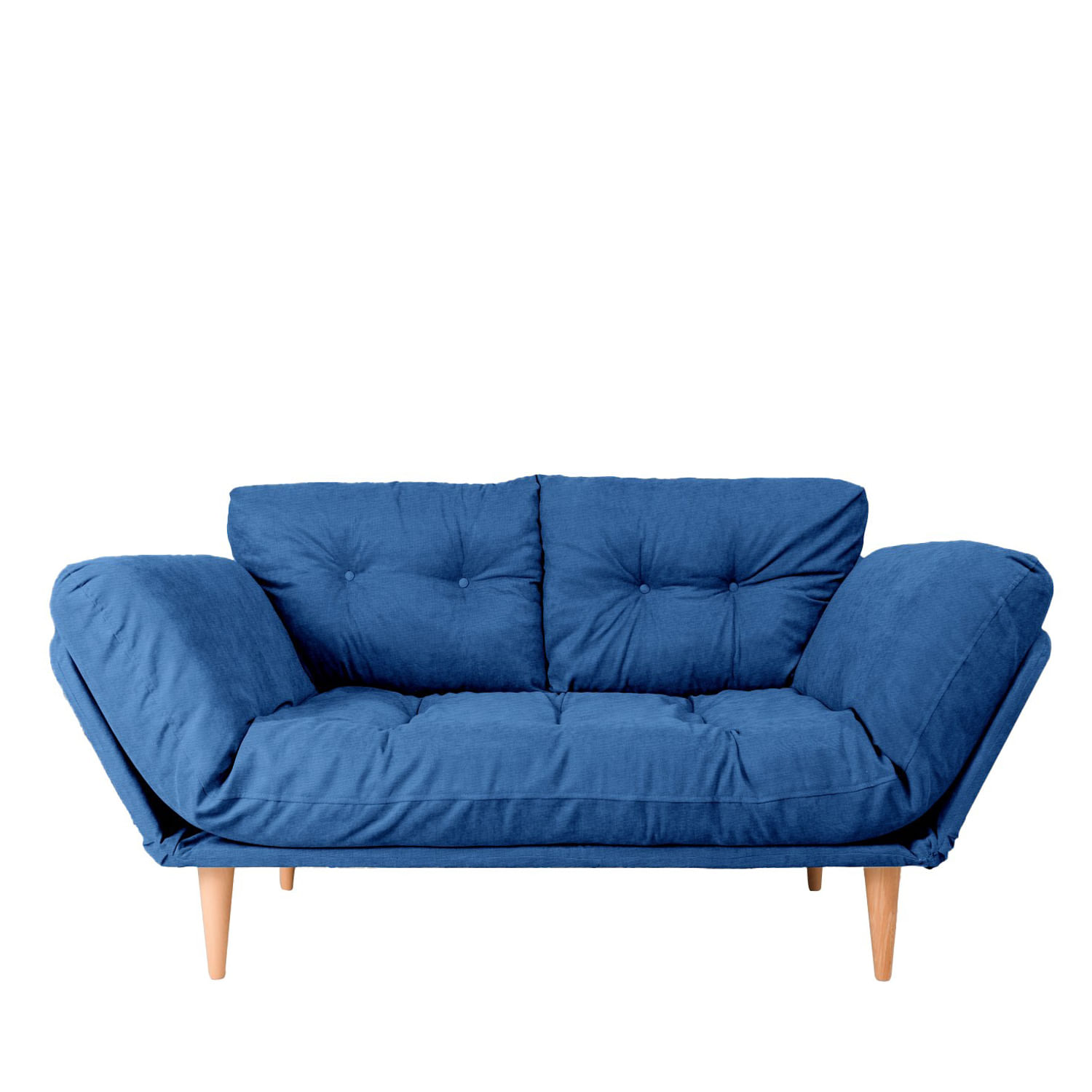 Canapea extensibila, Atelier Del Sofa, stofa tip in, albastru parliament, 200x70 cm — imaginea 3