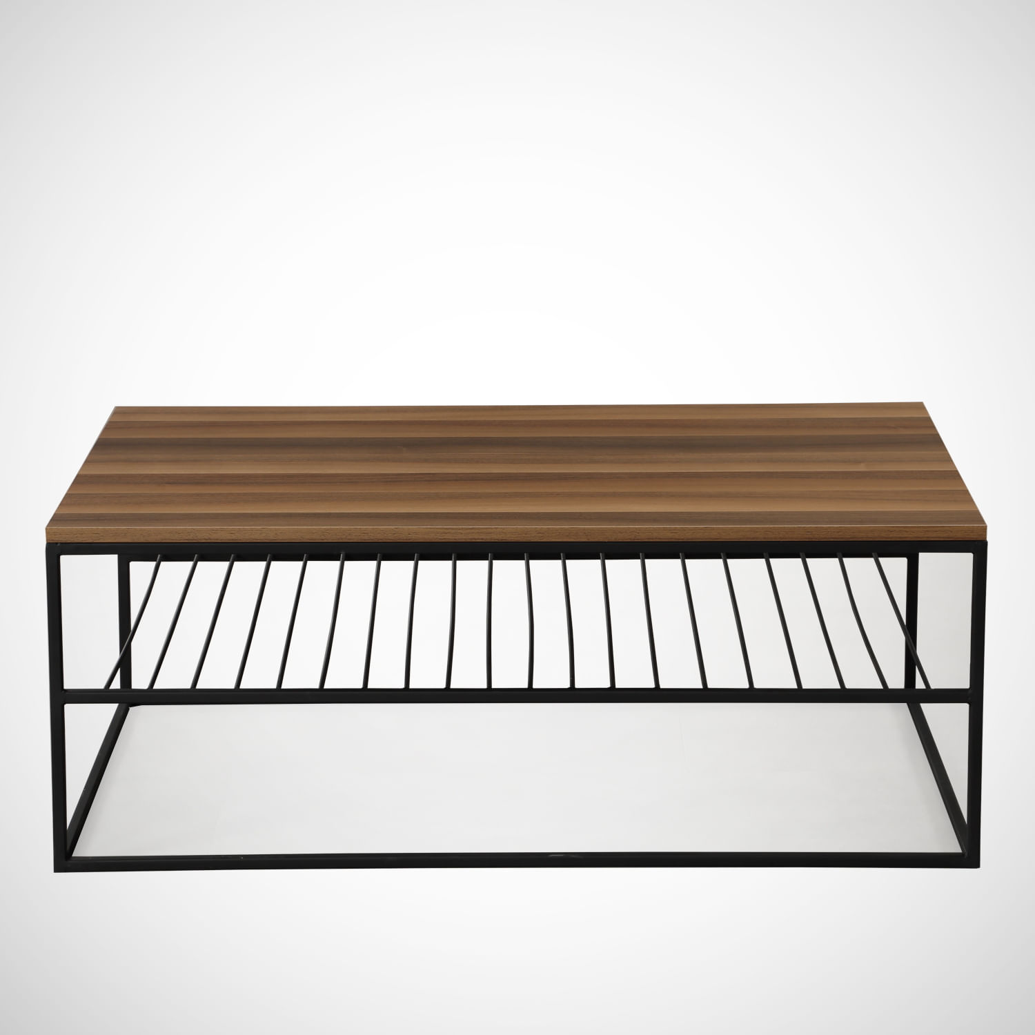 Masuta de cafea, Hanah Home, panou aglomerat melaminat, nuc, 95x55x43 cm — imaginea 5