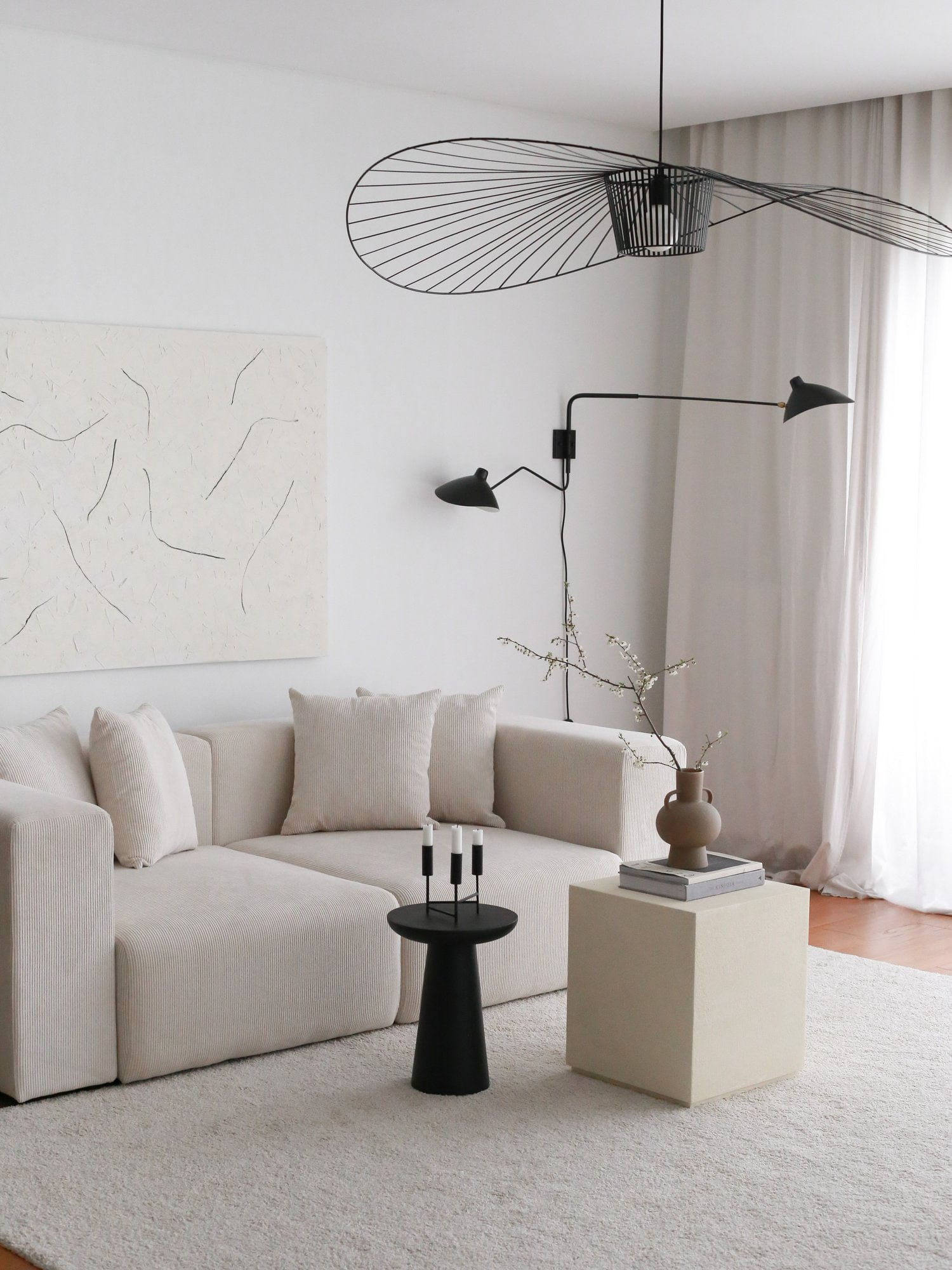 Canapea 3 locuri, Atelier Del Sofa, catifea, alb, 222x110x89 cm — imaginea 3