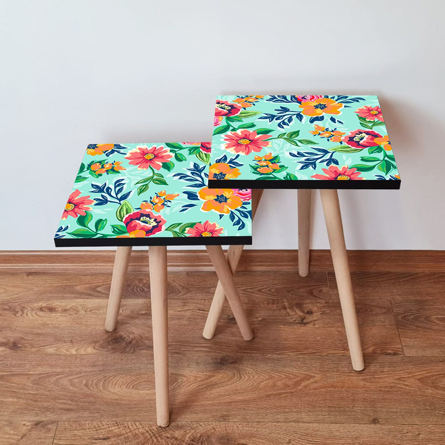 Set mese de cafea suprapuse, Hanah Home, mdf, multicolor, 35x47x35 cm, 35x42x35 cm