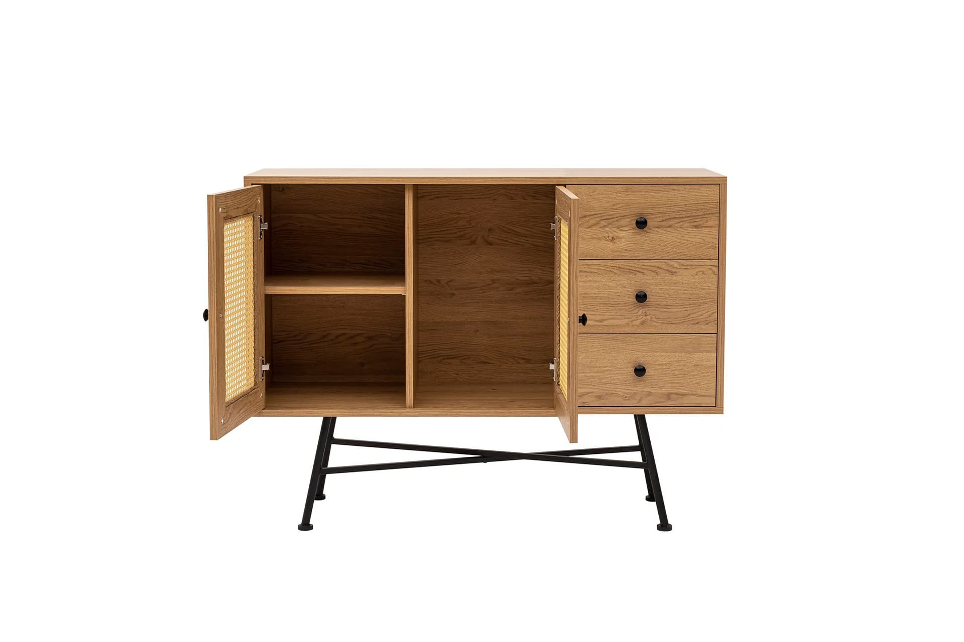 Consola, Hanah Home, pal melaminat, natural, 120x40x90 cm — imaginea 3