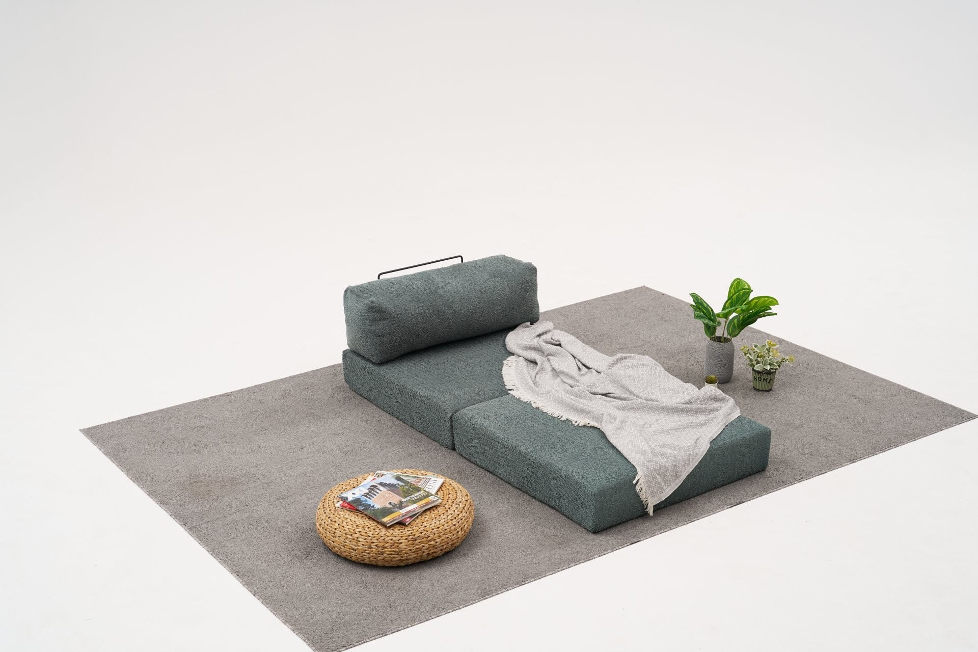 Canapea 1 loc, Atelier Del Sofa, chenille, verde, 95x75x95 cm — imaginea 6