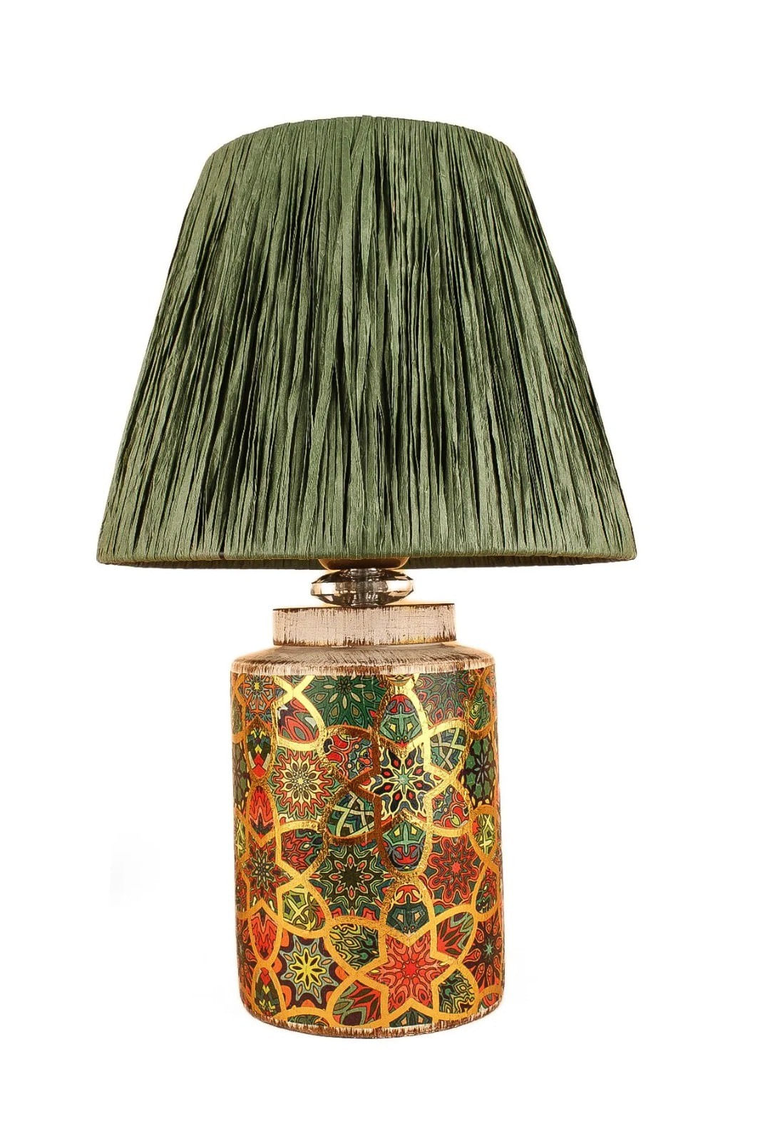 Veioza, Opviq, ceramica, verde, 38 cm